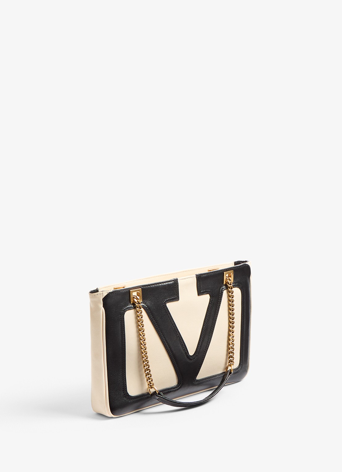 Valentino Garavani Viva Superstar Small schoudertas van lamsleer - detail 4 gebroken wit