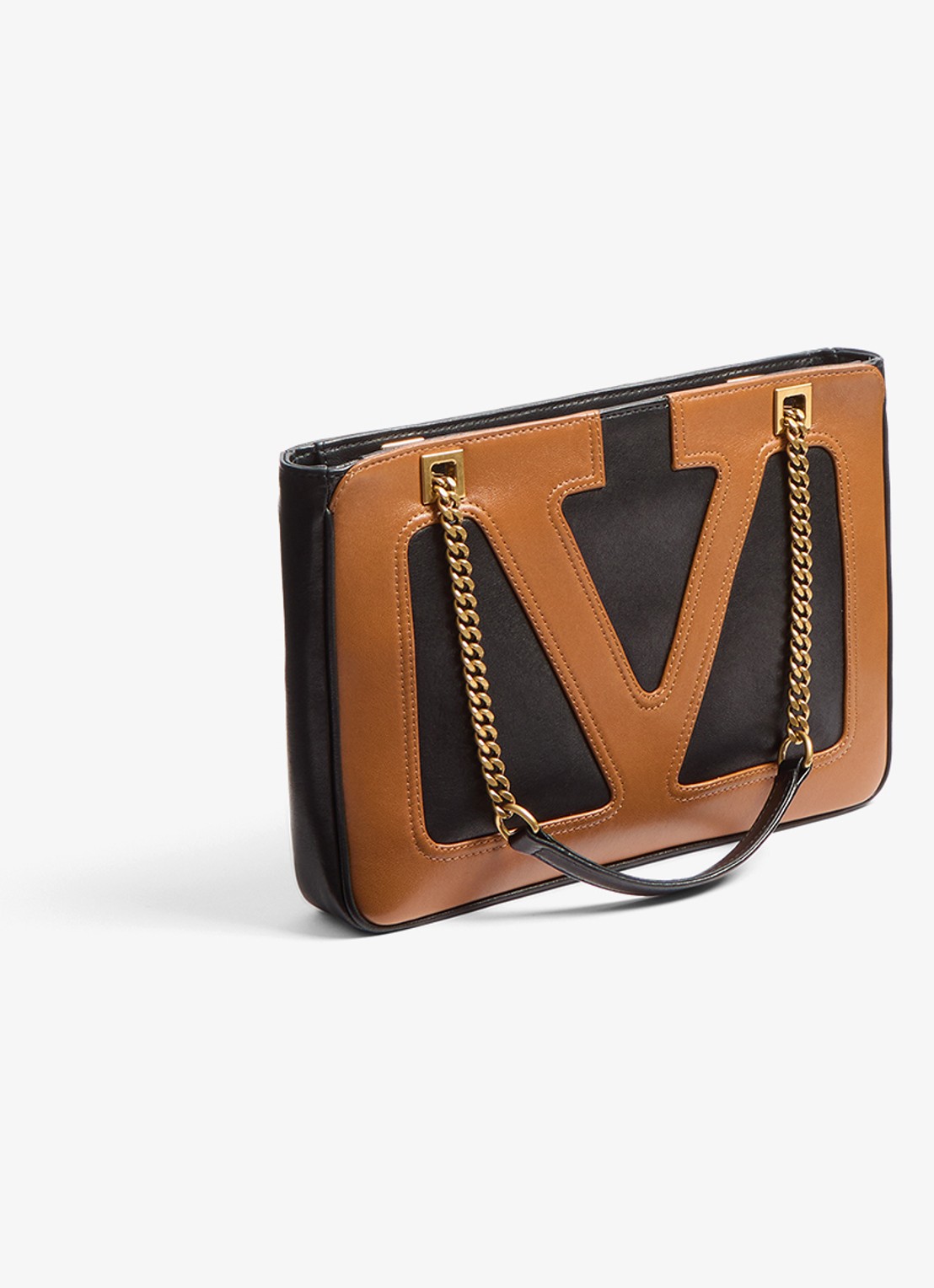 Valentino Garavani Viva Superstar Small schoudertas van lamsleer - detail 4 bruin