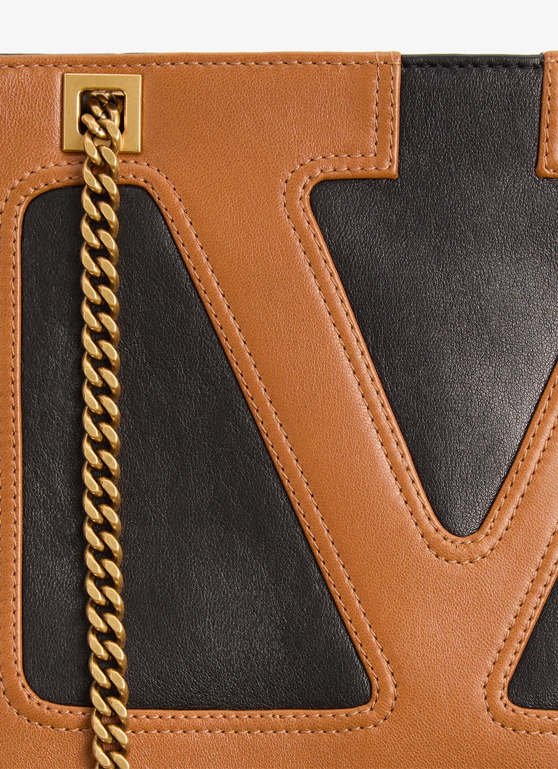 Valentino Garavani Viva Superstar Small schoudertas van lamsleer - detail 7 bruin