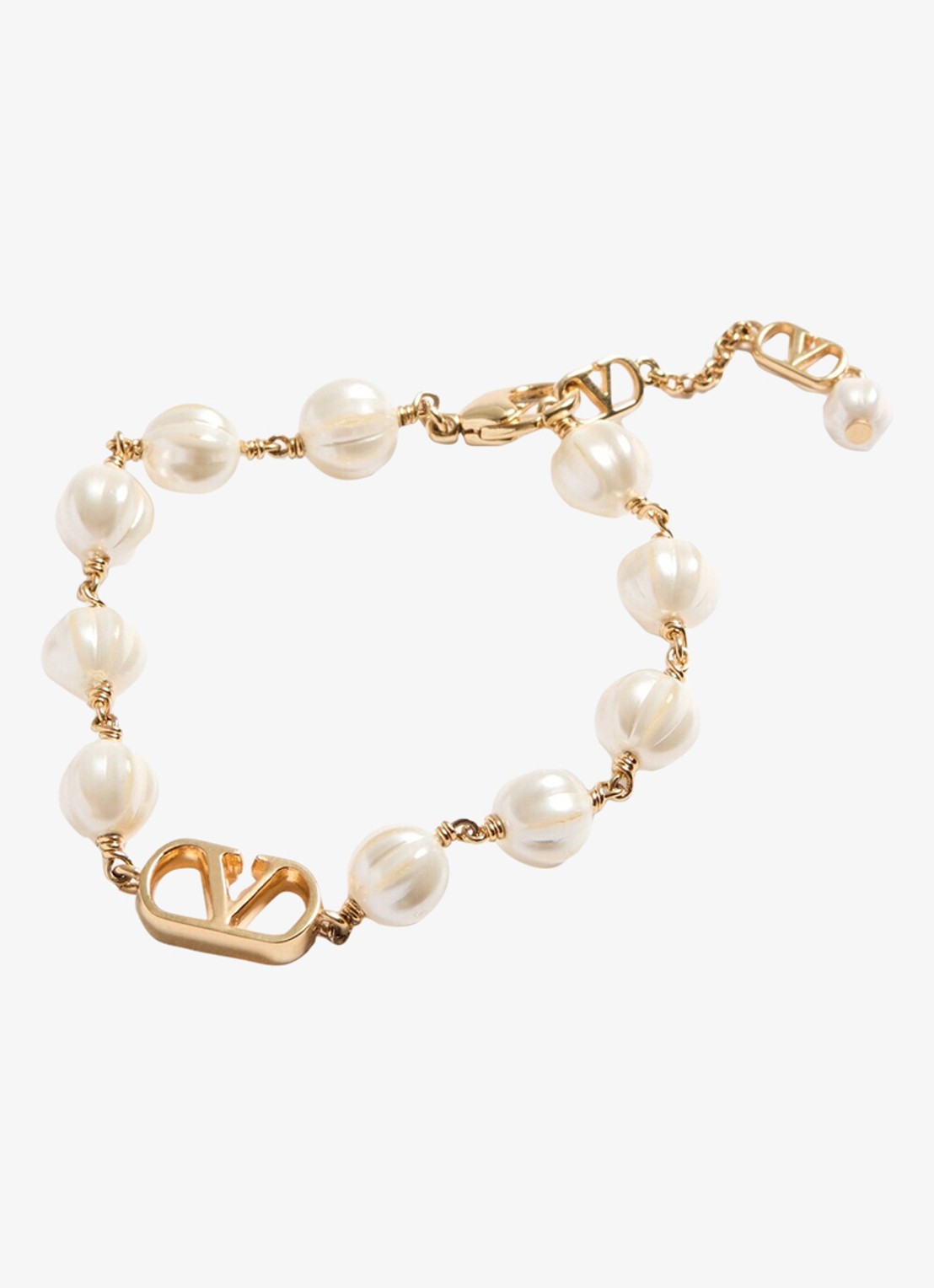 Valentino Garavani VLogo Signature armband met logo - detail goud