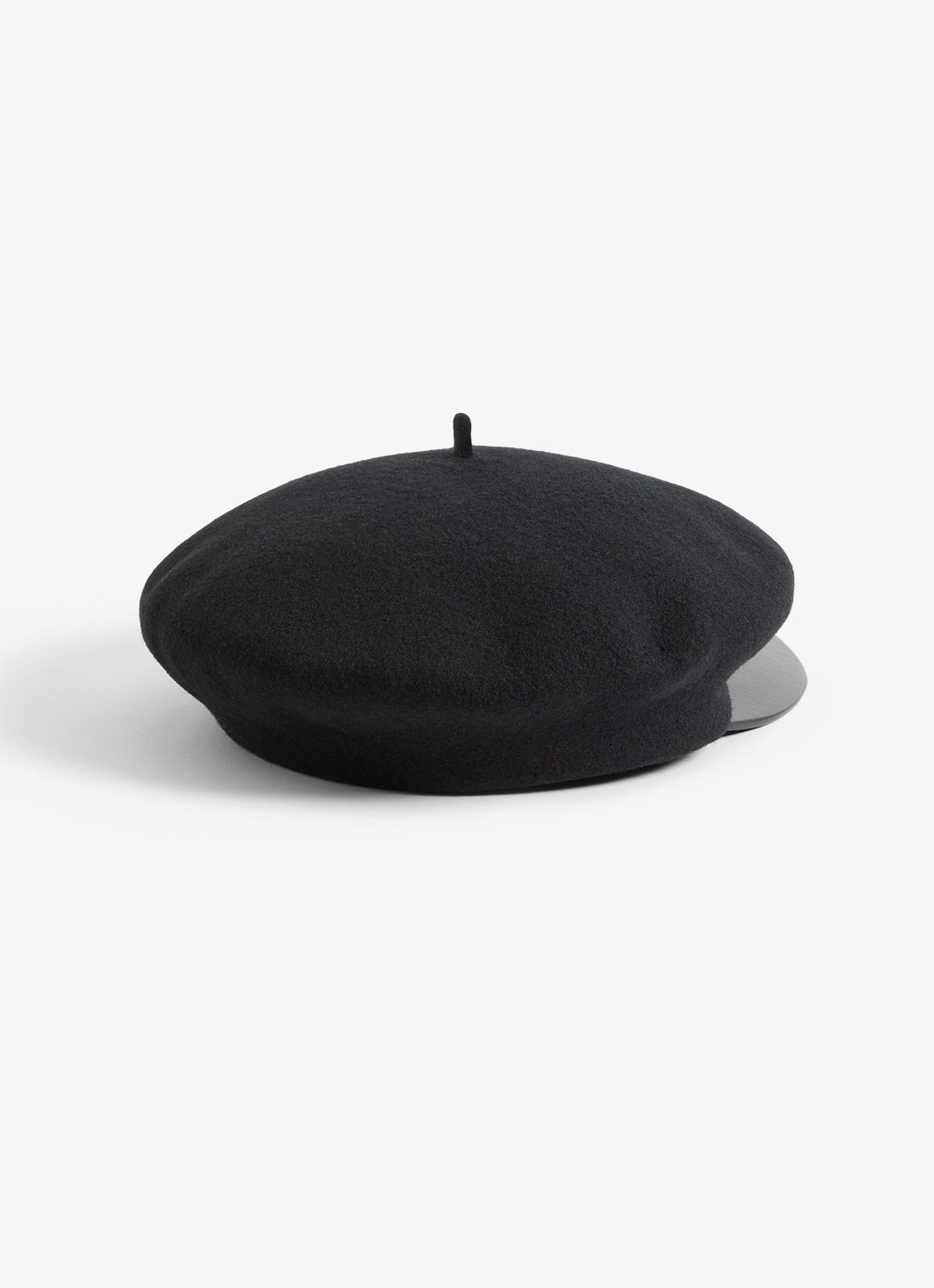 Valentino Garavani Vlogo Signature flatcap van wol met leren details - achterkant 2 zwart