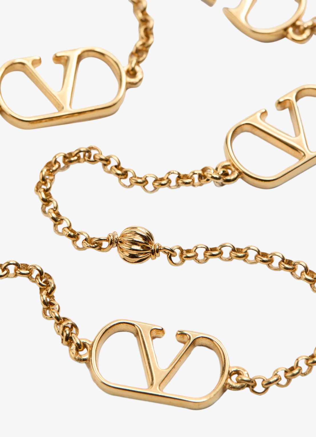 Valentino Garavani Vlogo Signature ketting met logo - detail 3 goud