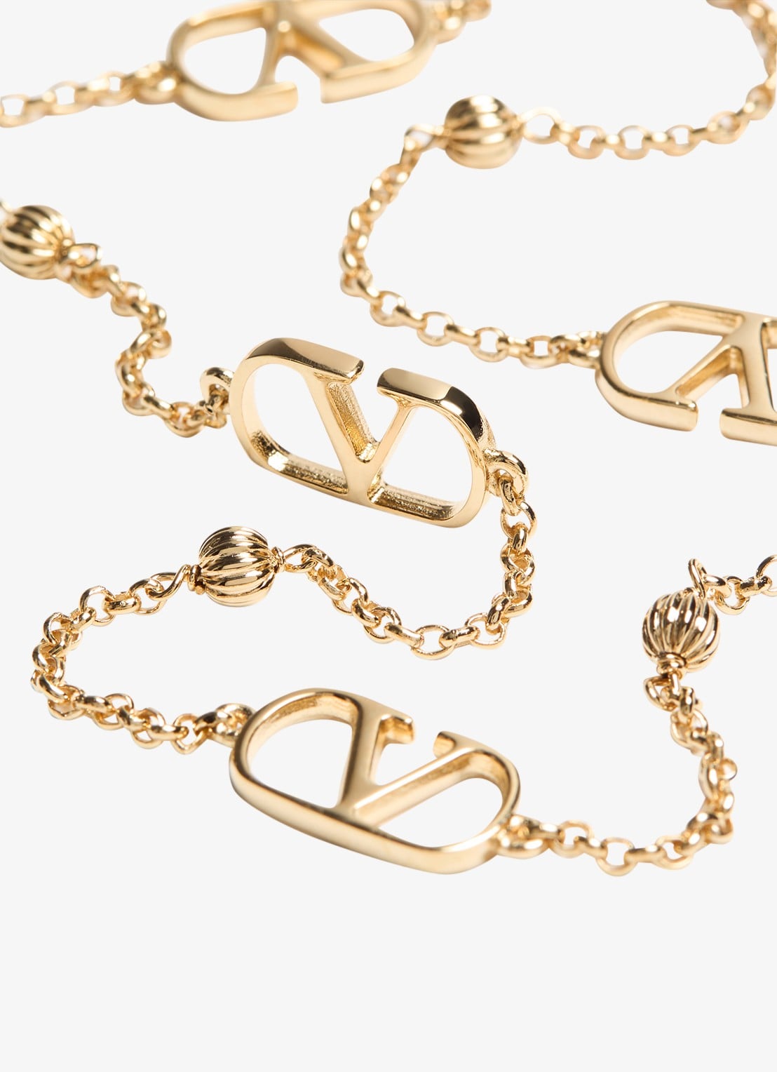 Valentino Garavani Vlogo Signature ketting met logo - detail 4 goud