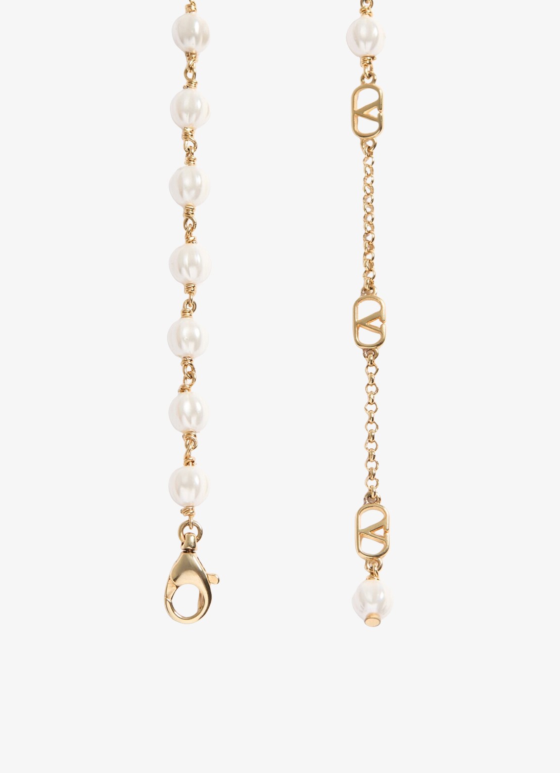 Valentino Garavani VLogo Signature ketting met logo - detail 4 goud