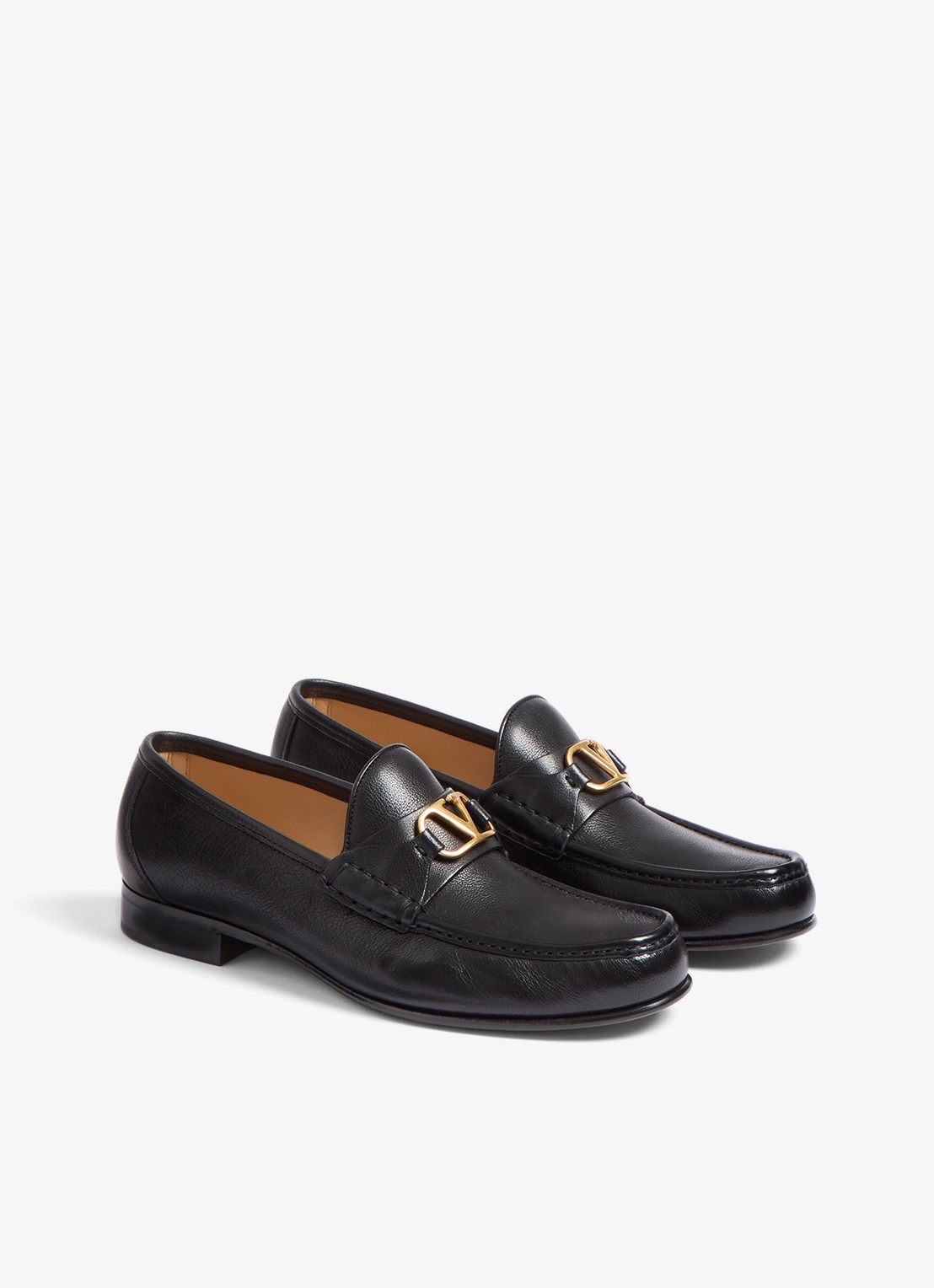 Valentino Garavani VLogo Signature loafer van leer - detail 2 zwart