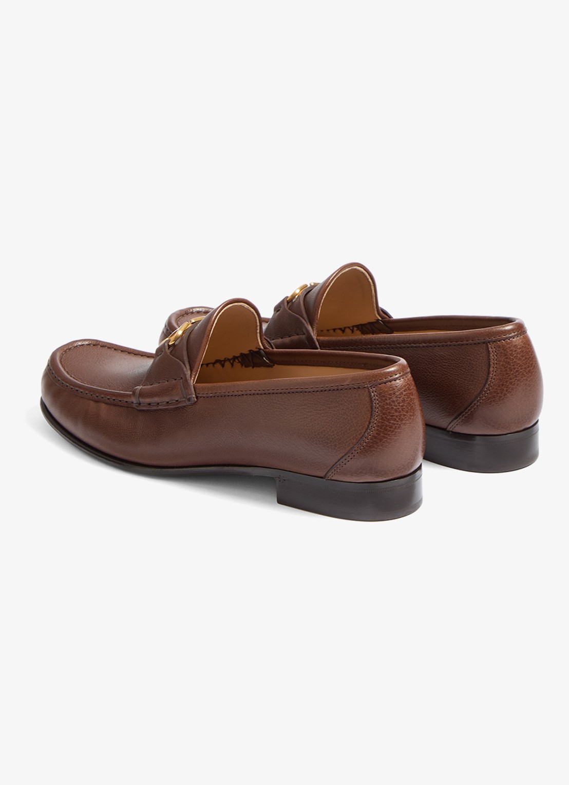 Valentino Garavani VLogo Signature loafer van leer - achterkant 3 bruin