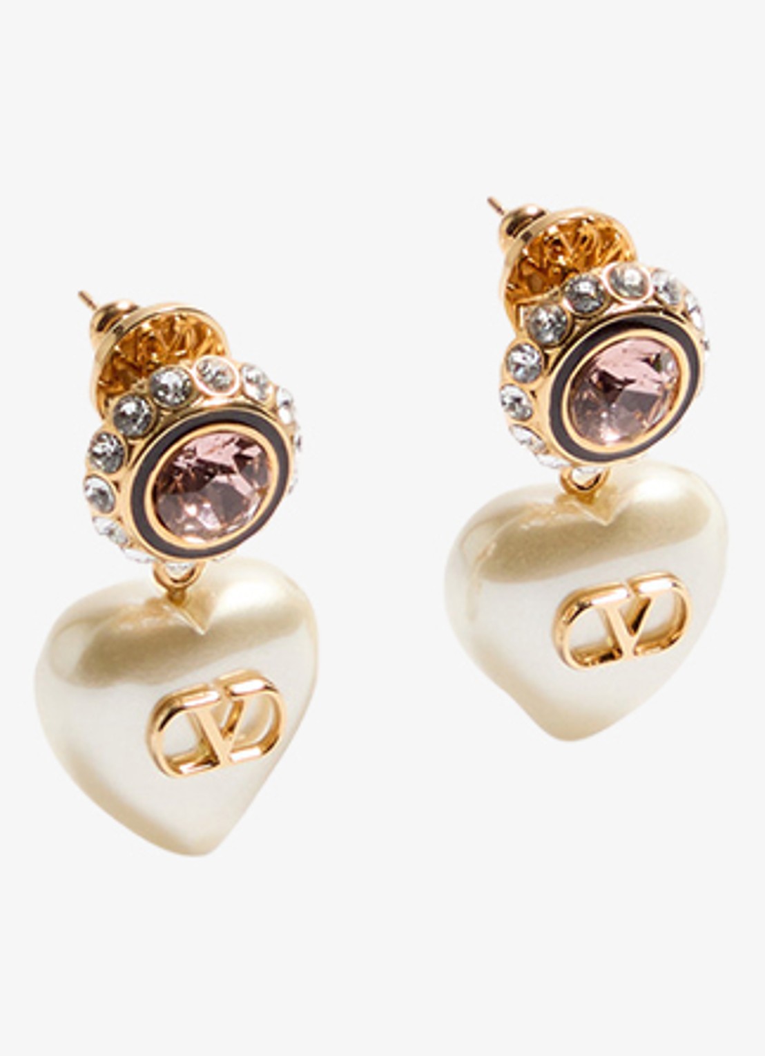 Valentino Garavani VLogo Signature oorstekers met logo - detail goud