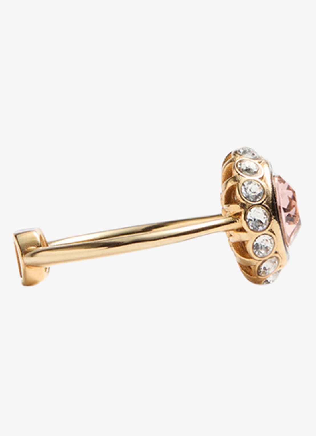 Valentino Garavani VLogo Signature ring met kristal - detail 2 goud