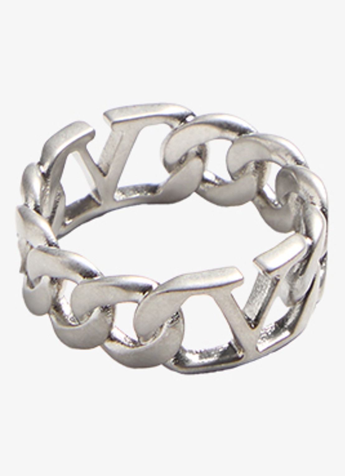Valentino Garavani VLogo Signature ring met logo - detail 3 zilver