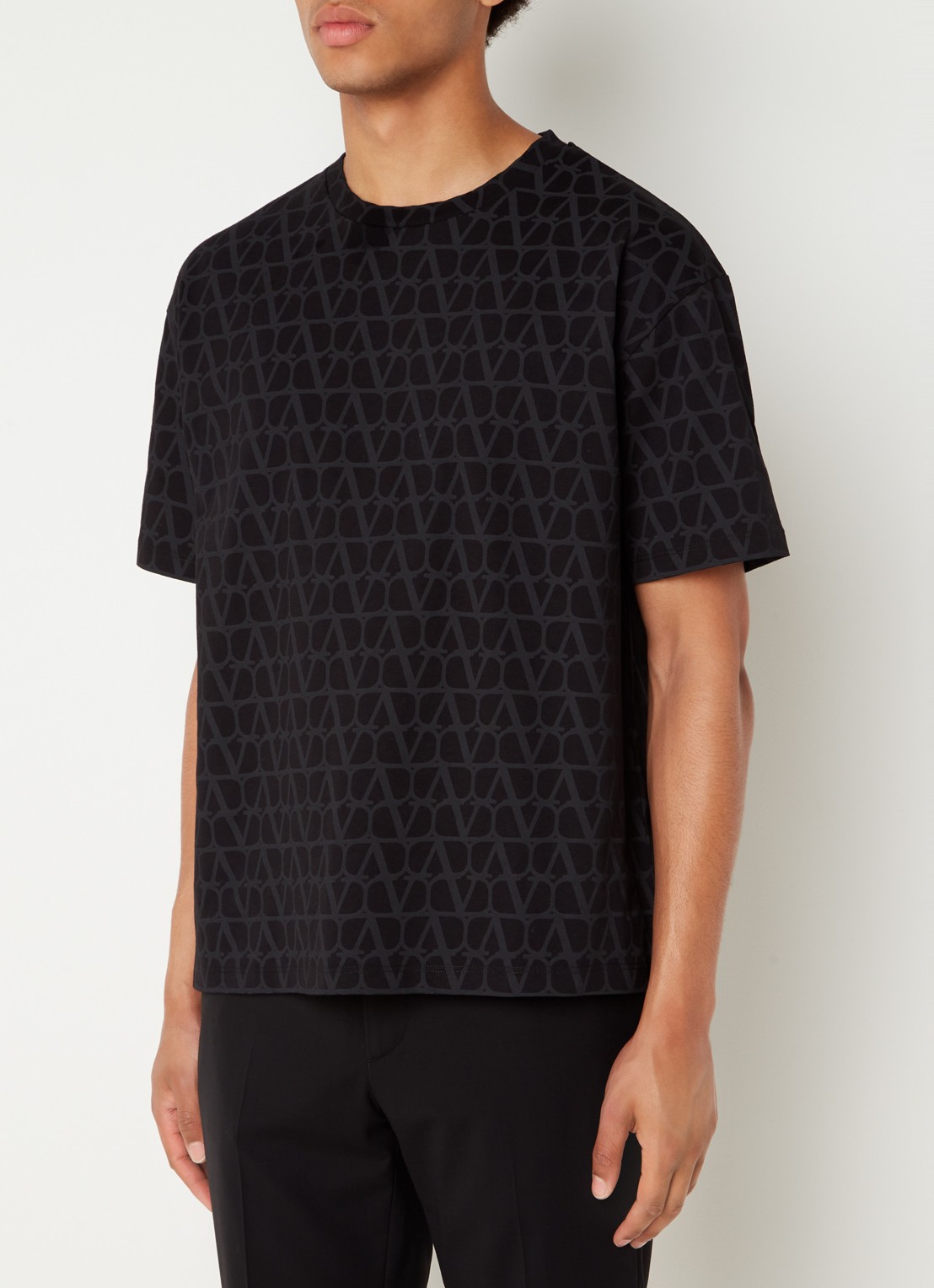 Valentino Iconographe T-shirt met logoprint - detail 4 zwart