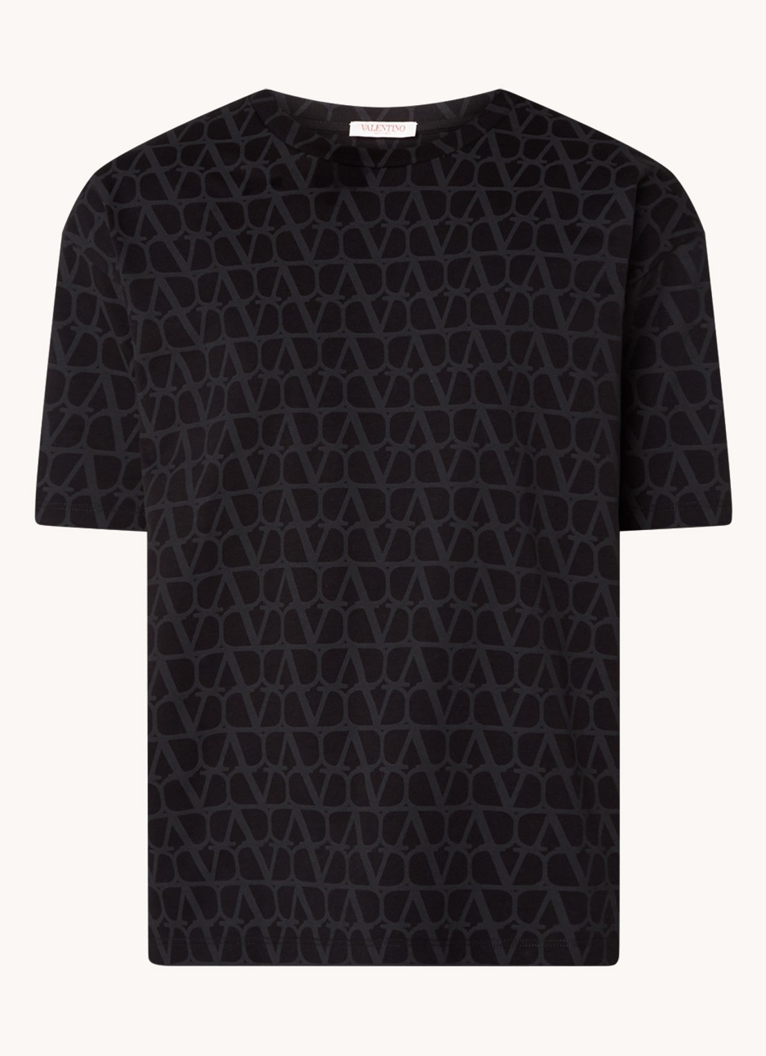 Valentino Iconographe T-shirt met logoprint - voorkant 2 zwart