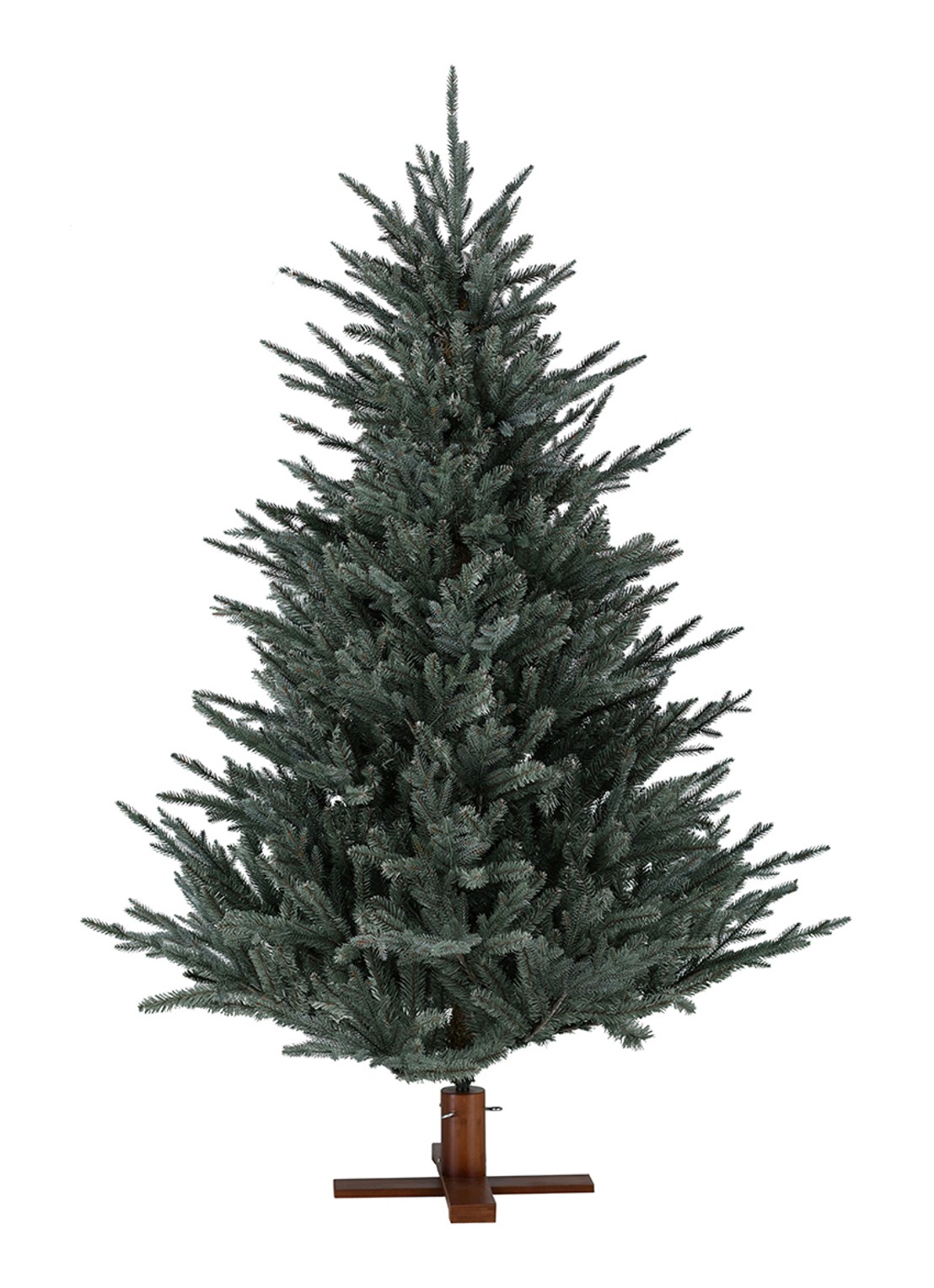 Van Der Gucht Arkansas Frosted kunstkerstboom 213 cm - voorkant blauw