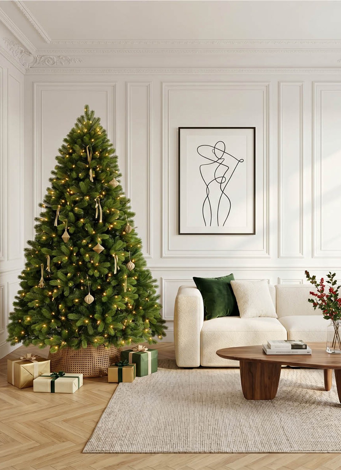 Van Der Gucht Feel Real® Bayberry® kerstkunstboom 228 cm - detail 2 groen