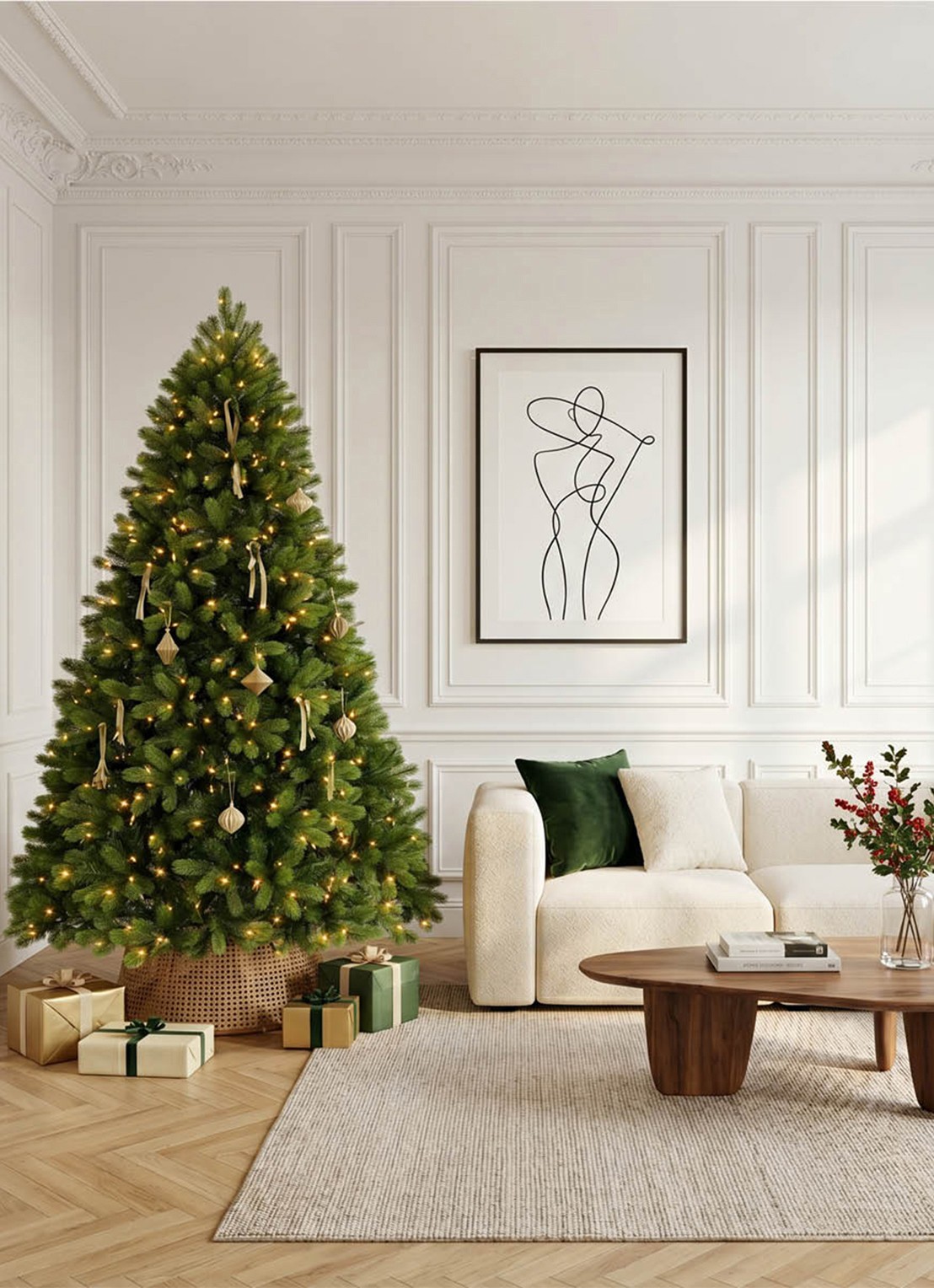 Van Der Gucht Feel Real® Bayberry® kunstkerstboom 228 cm - detail groen