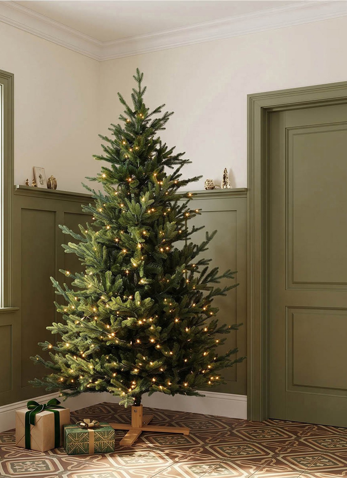 Van Der Gucht Göteborg kunstkerstboom 213 cm - detail groen
