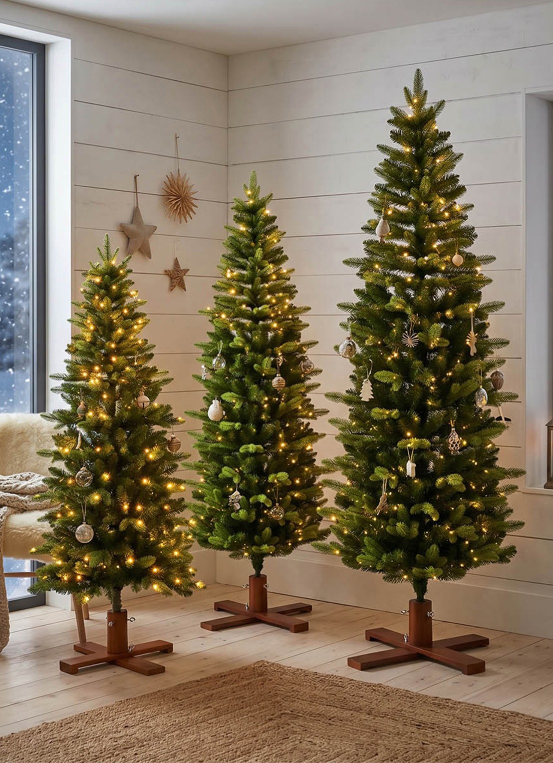 Van Der Gucht Koge Pencil kunstkerstboom 183 cm - achterkant 3 groen