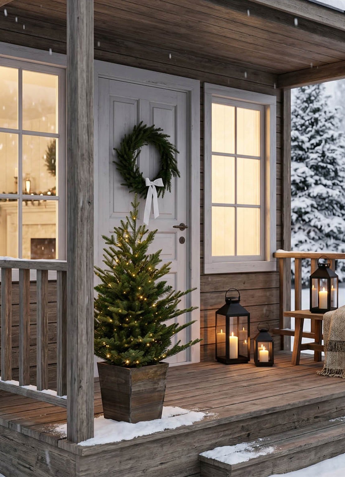 Van Der Gucht Nordmann kunstkerstboom met LED verlichting 91cm - achterkant groen