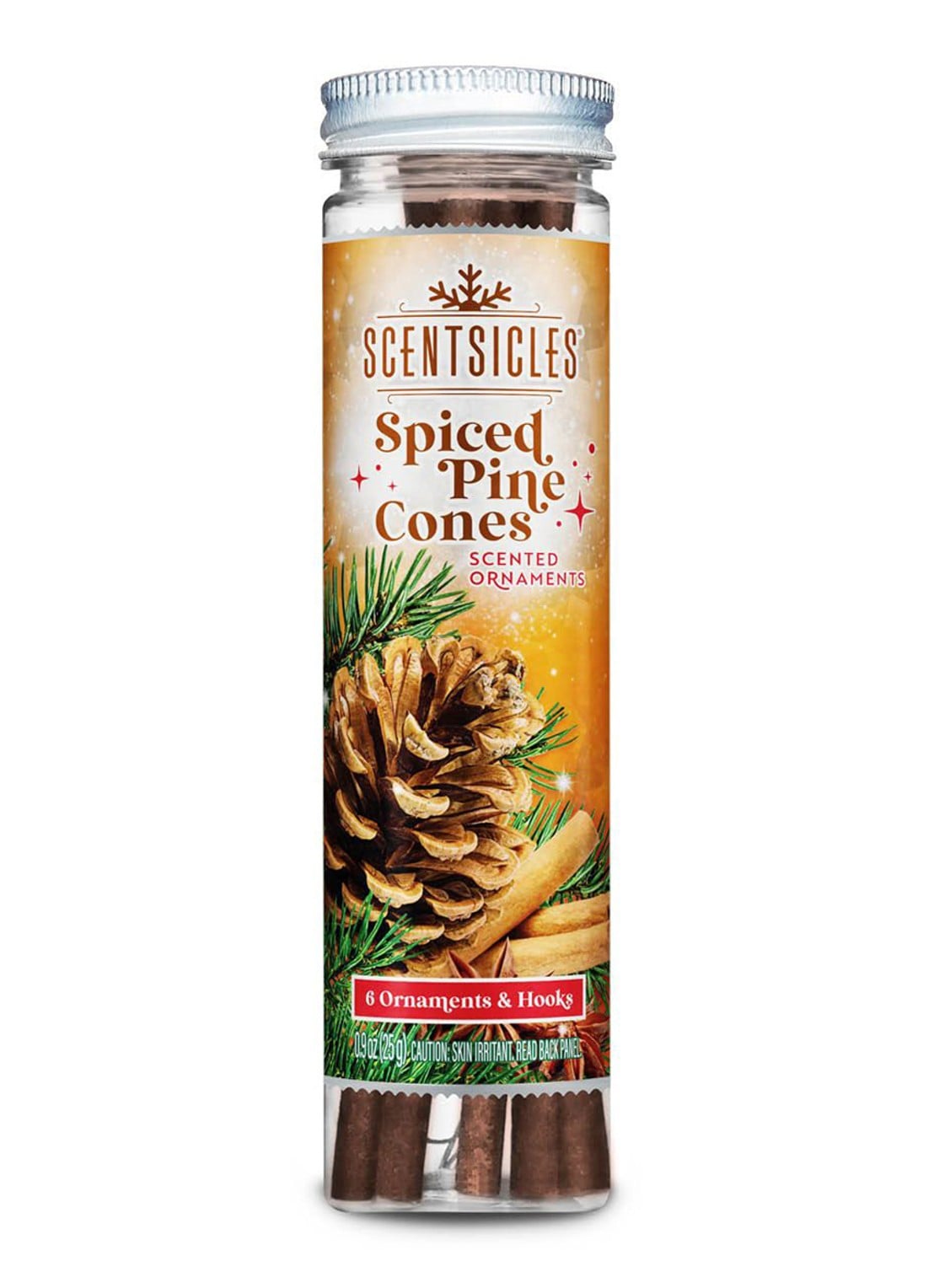 Van Der Gucht Spiced Pine Cones geurstokjes set van 6 - voorkant 5 groen
