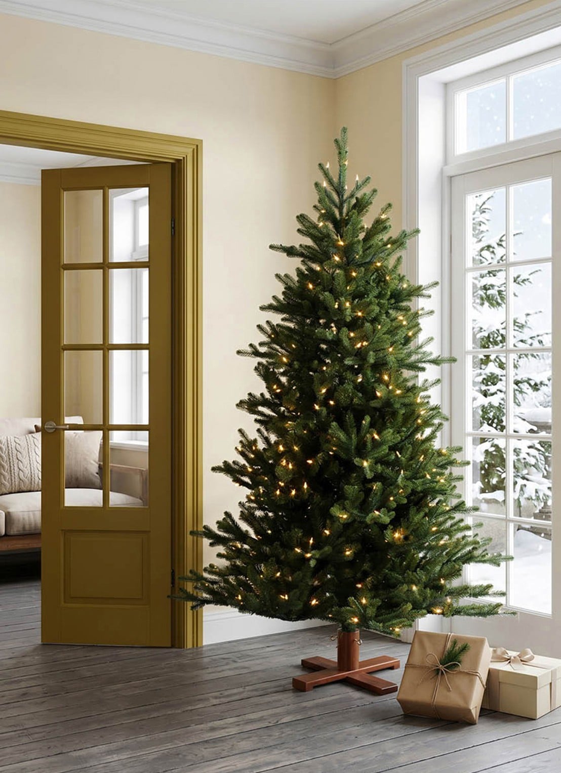 Van Der Gucht Vermont kunstkerstboom 213 cm - achterkant groen
