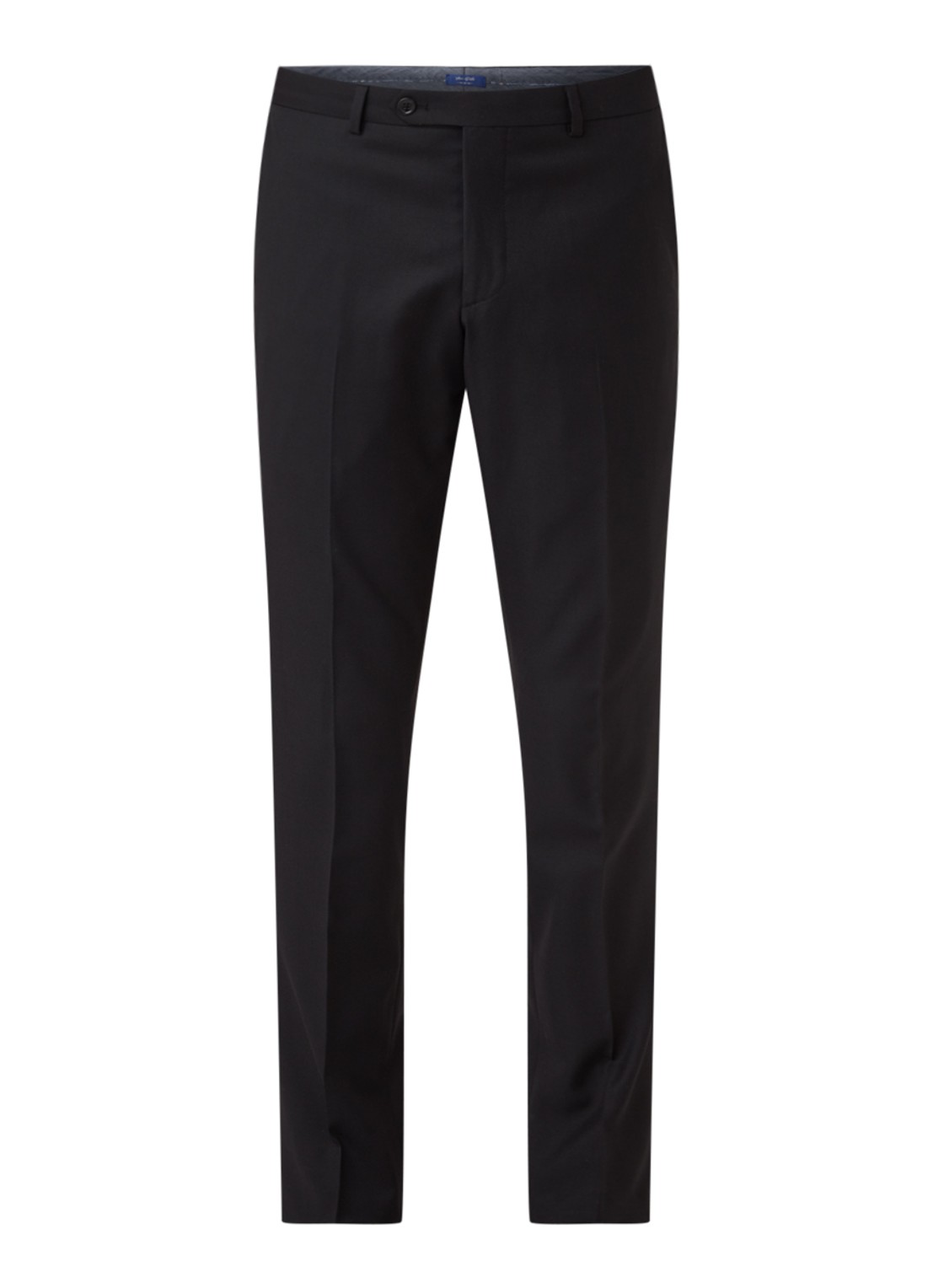 Van Gils Bull slim fit pantalon in wolblend - voorkant 5 zwart