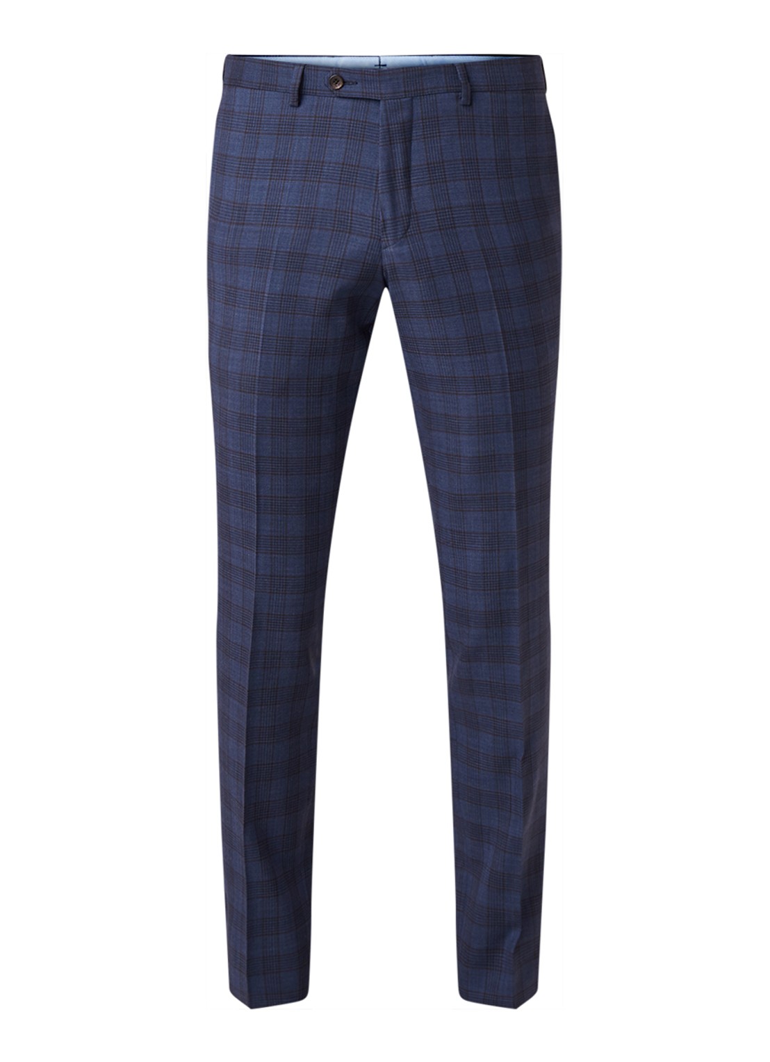 Van Gils Bull slim fit pantalon van wol - voorkant 4 blauw