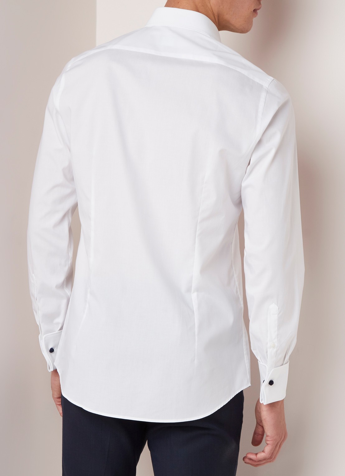 Van Gils Ellington slim fit overhemd met stretch - achterkant wit