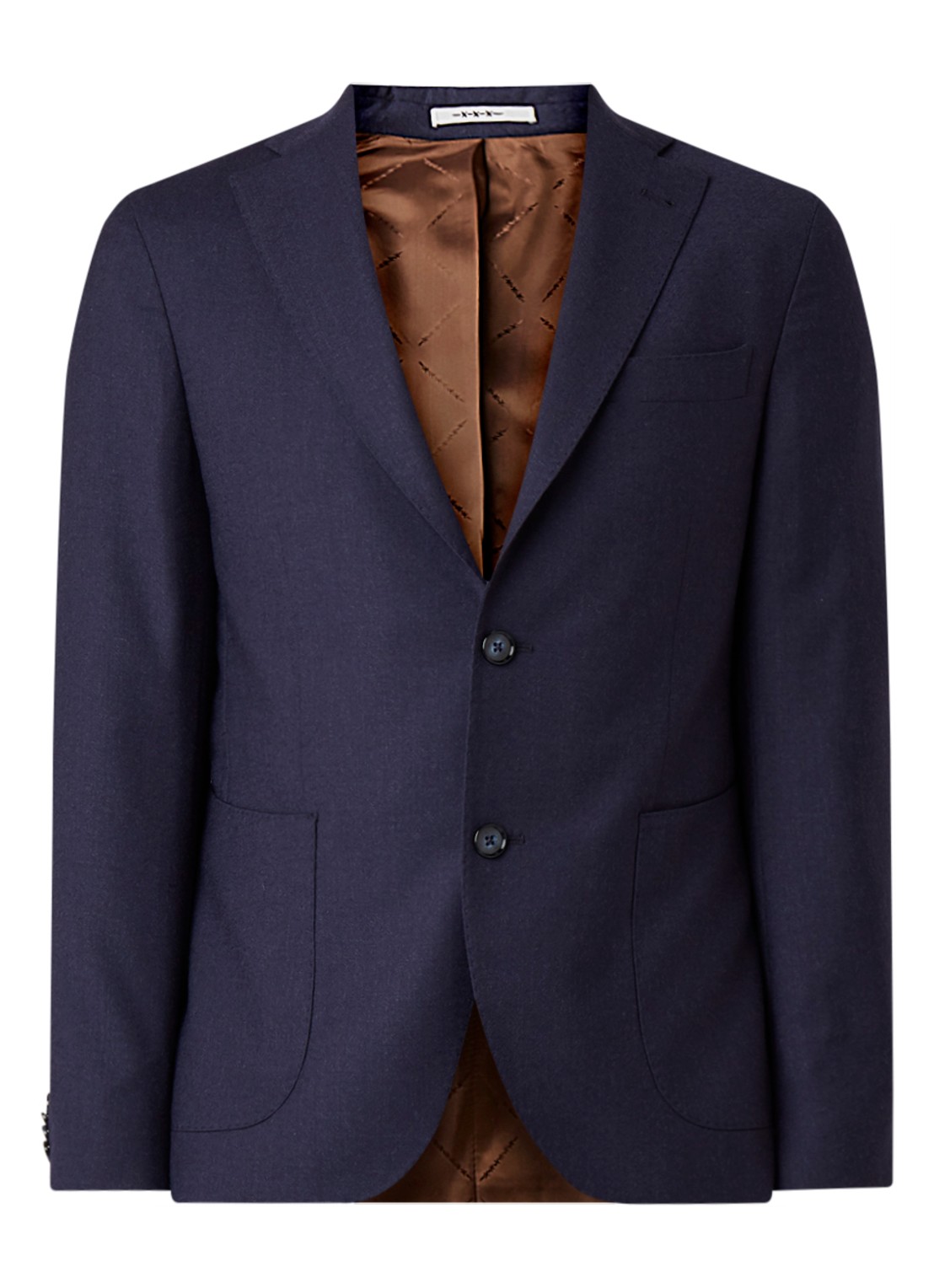 Van Gils Elliott tailored fit colbert in wolblend - voorkant 2 blauw
