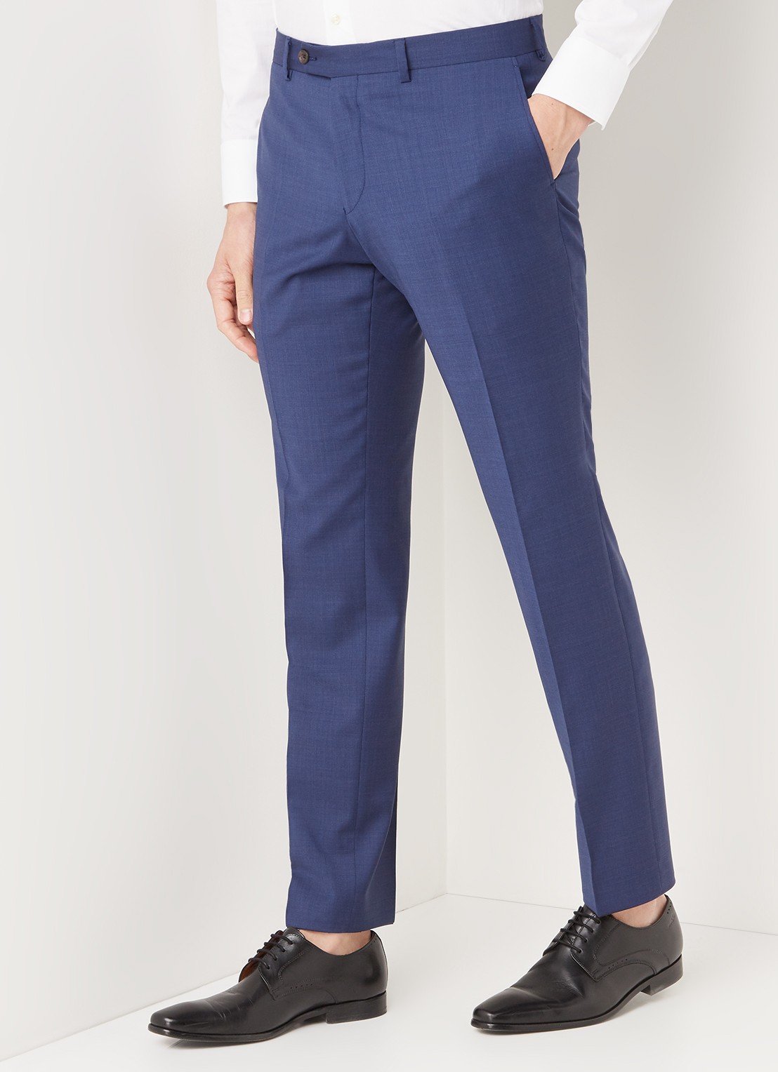 Van Gils Ellis regular fit pak van wol - detail 7 blauw