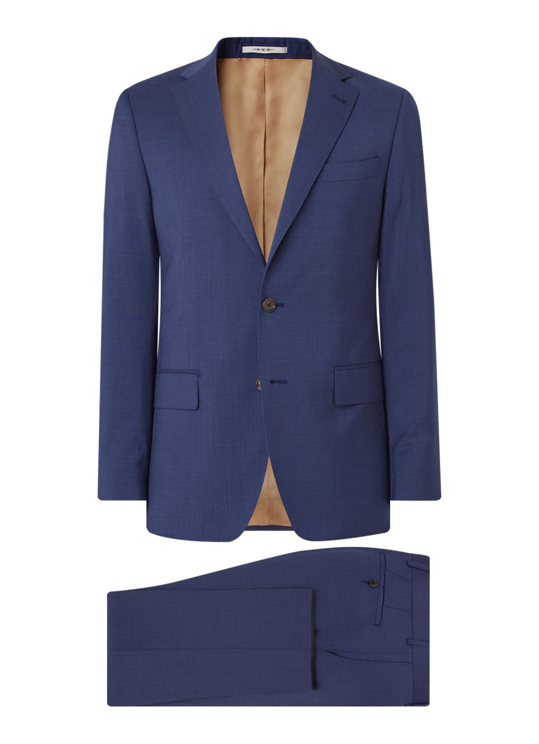 Van Gils Ellis regular fit pak van wol - voorkant blauw