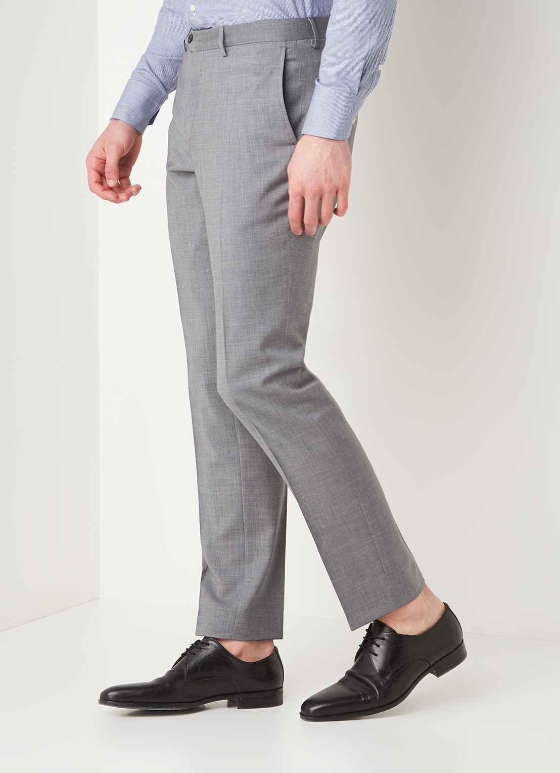 Van Gils Ellis regular fit pak van wol - detail 7 grijs
