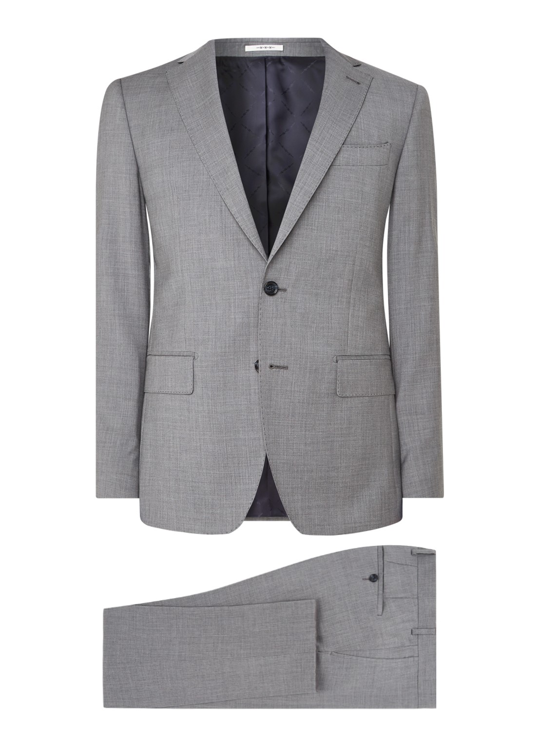 Van Gils Ellis regular fit pak van wol - voorkant 2 grijs