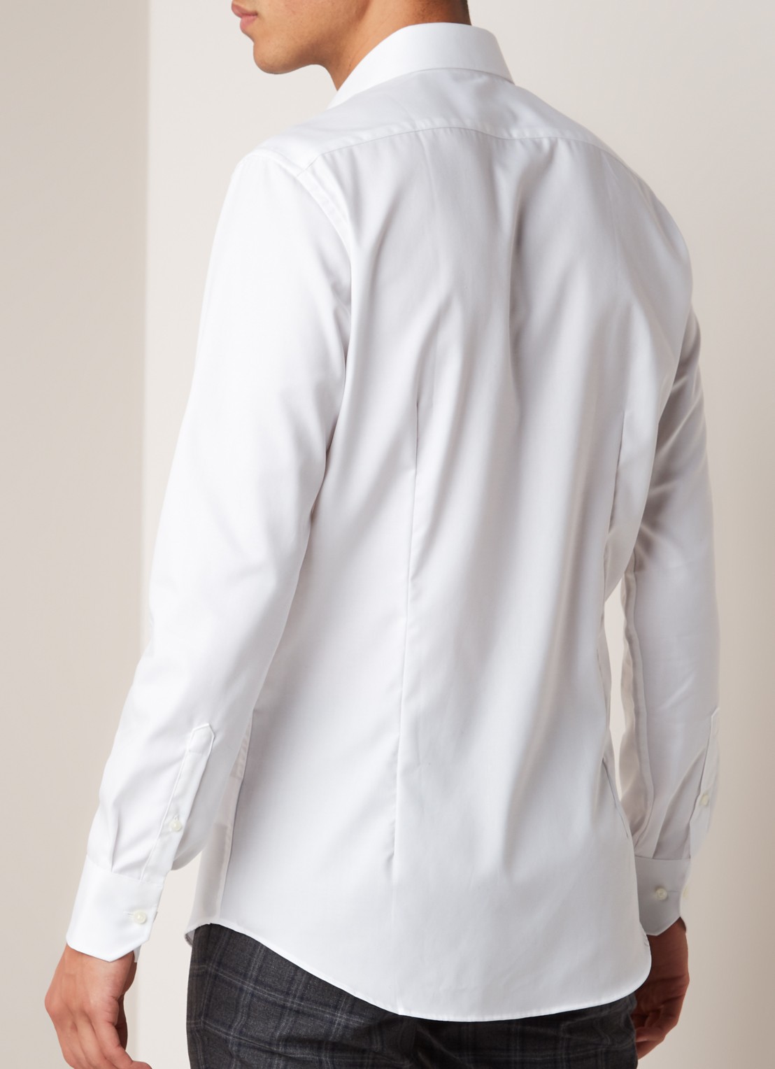 Van Gils Extreme slim fit overhemd met stretch - achterkant 4 wit