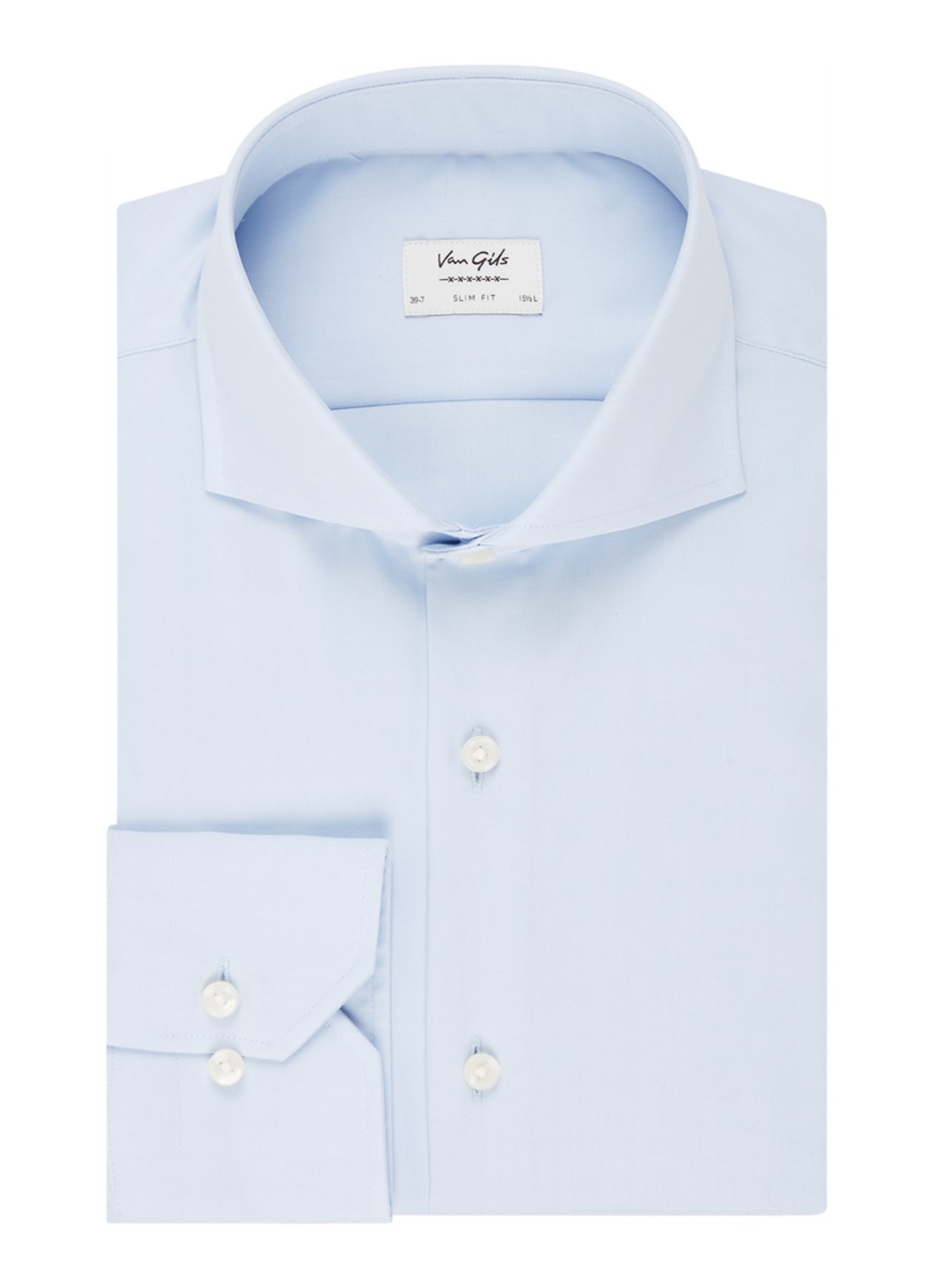 Van Gils Extreme slim fit overhemd met stretch - voorkant 3 lichtblauw