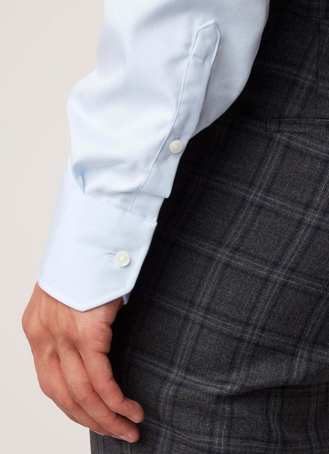 Van Gils Extreme slim fit overhemd met stretch - detail 2 lichtblauw