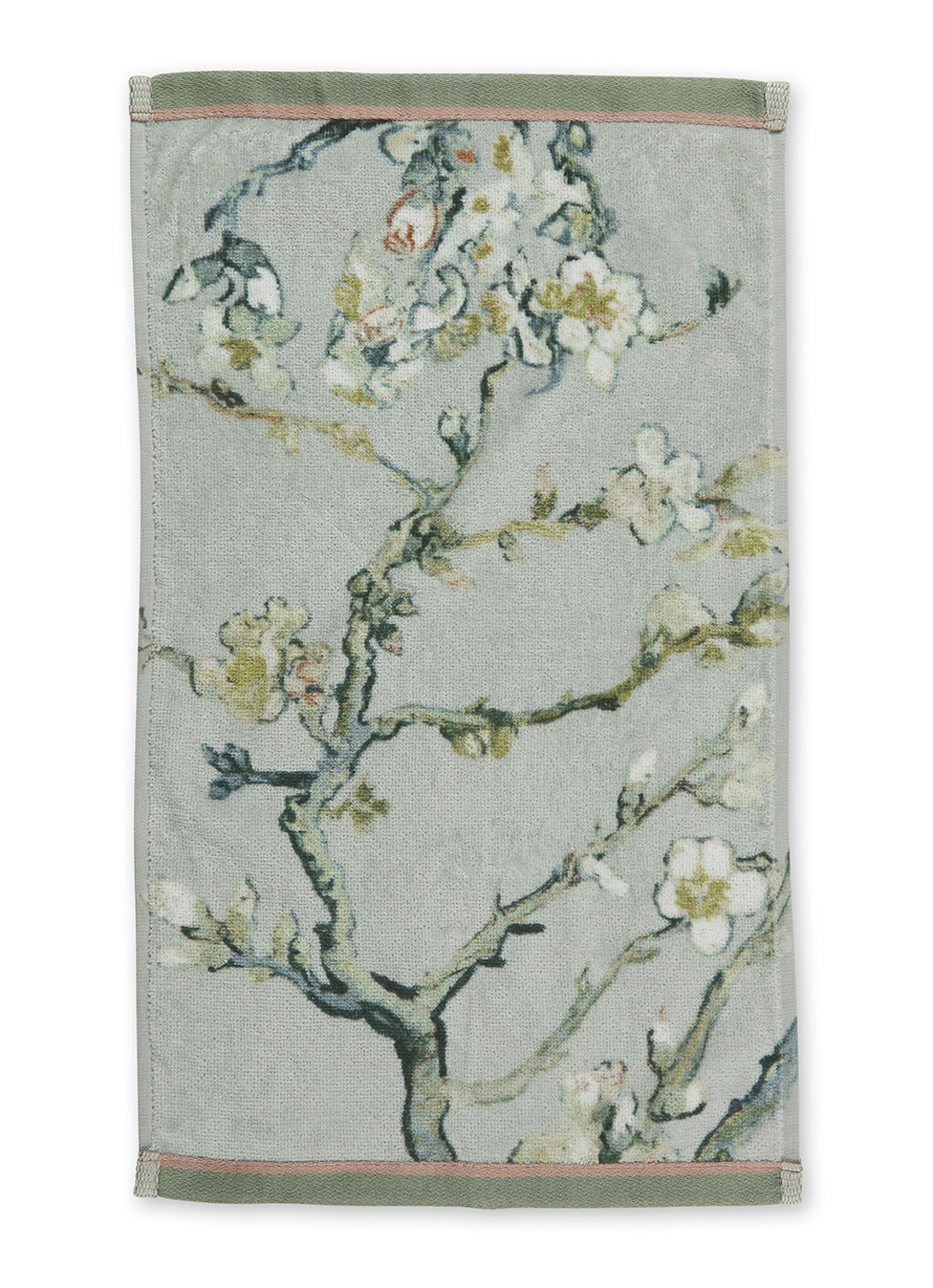 Van Gogh Museum Blossom badhanddoek 30 x 50 cm - voorkant groen