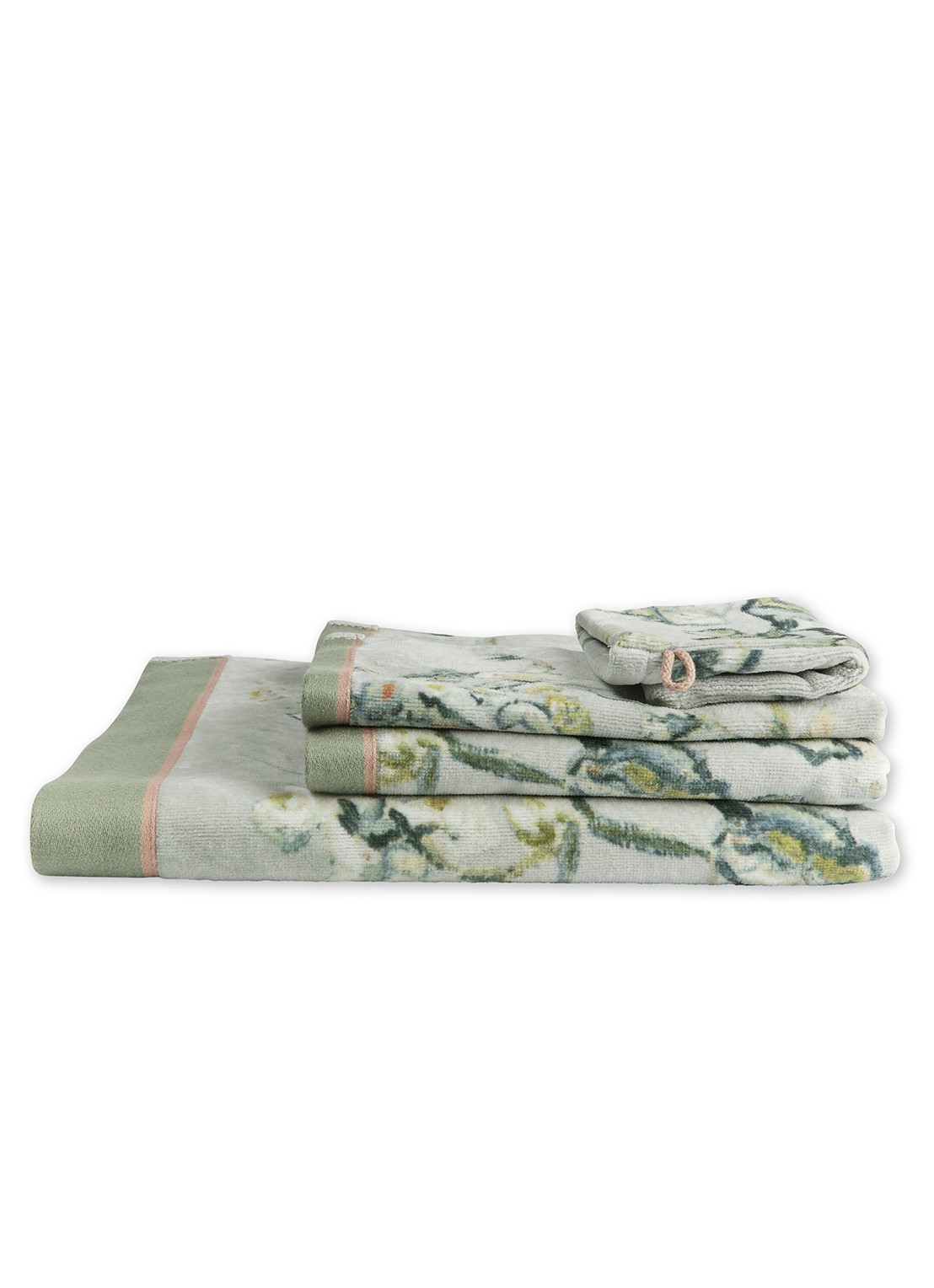 Van Gogh Museum Blossom badhanddoek 55 x 100 cm - voorkant 2 groen
