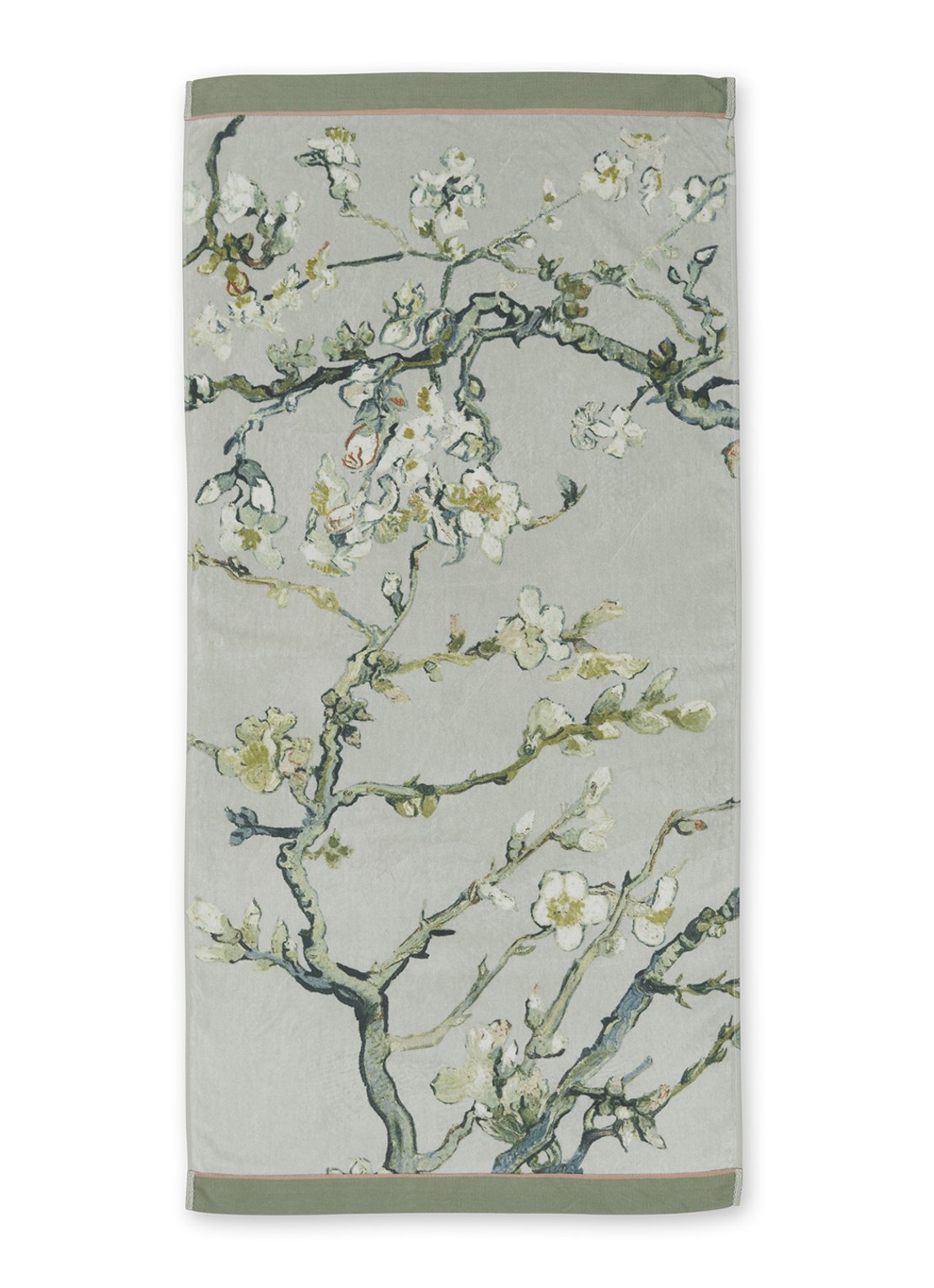 Van Gogh Museum Blossom badhanddoek 70 x 140 cm - voorkant groen