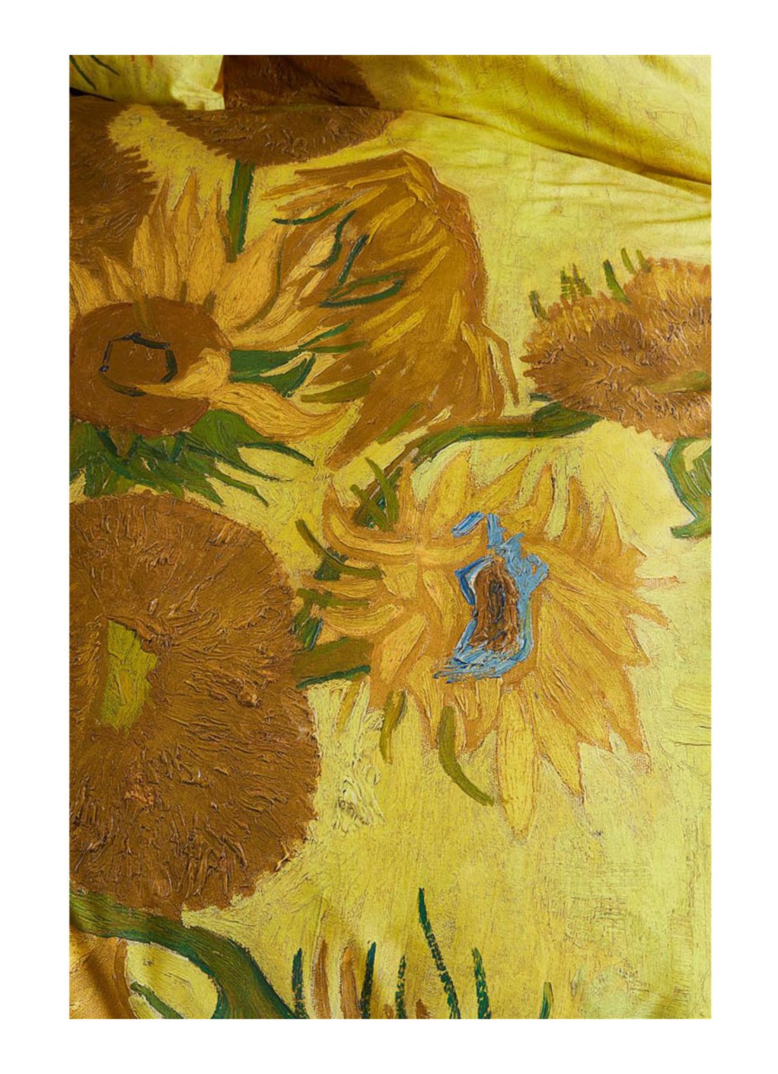 Van Gogh Museum Tournesol katoensatijn dekbedovertrekset - inclusief kussenslopen - detail 4 geel