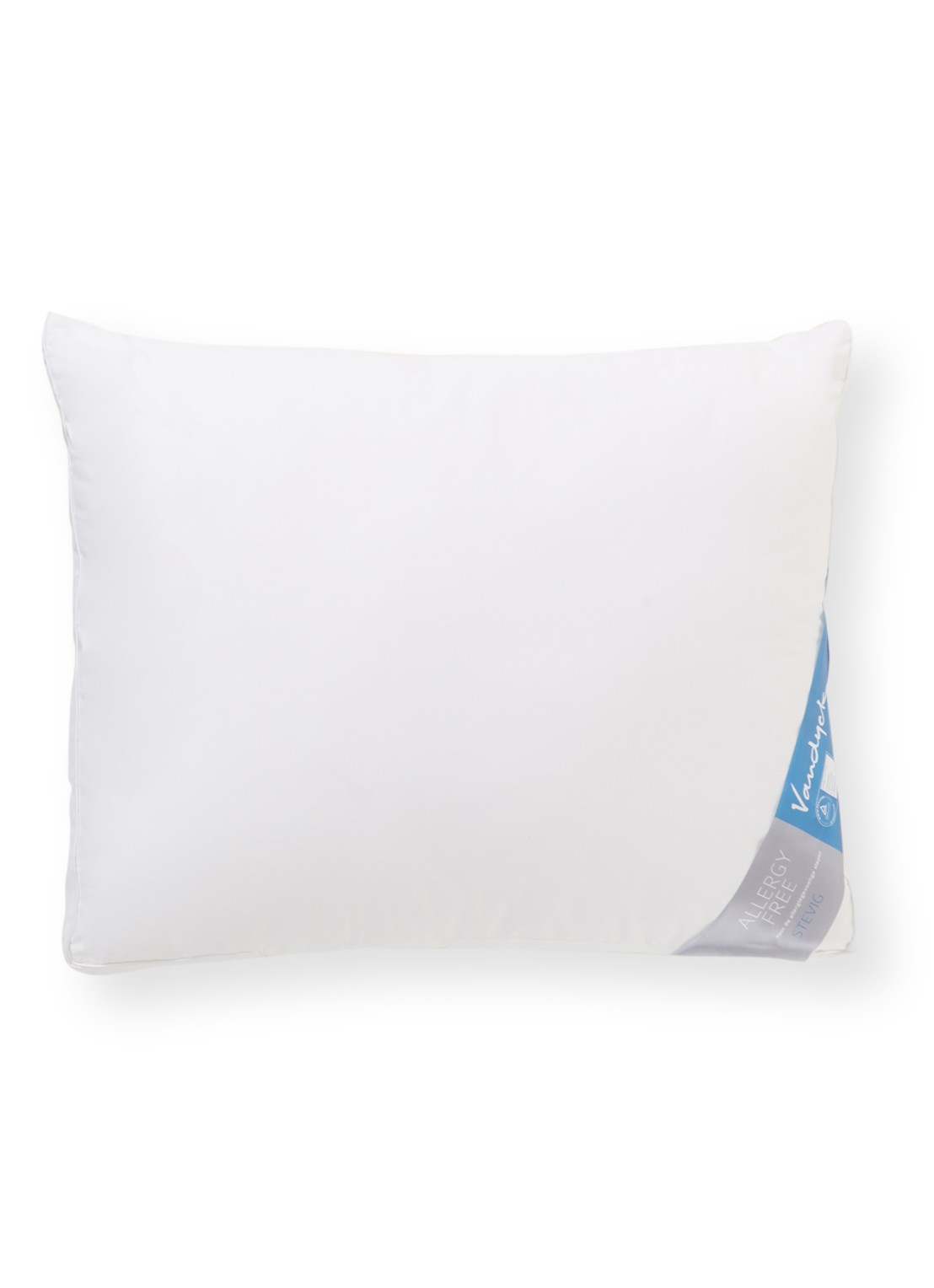 Vandyck Allergy Free stevig hoofdkussen met vulling van polyester 60 x 70 cm - voorkant wit