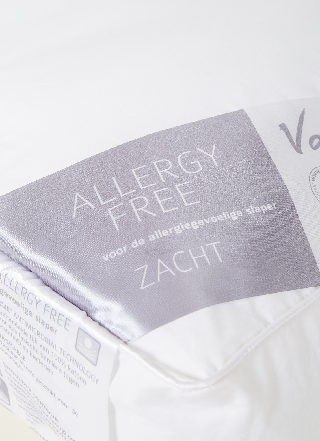 Vandyck Allergy Free zacht hoofdkussen met vulling van polyester 60 x 70 cm - detail 3 wit