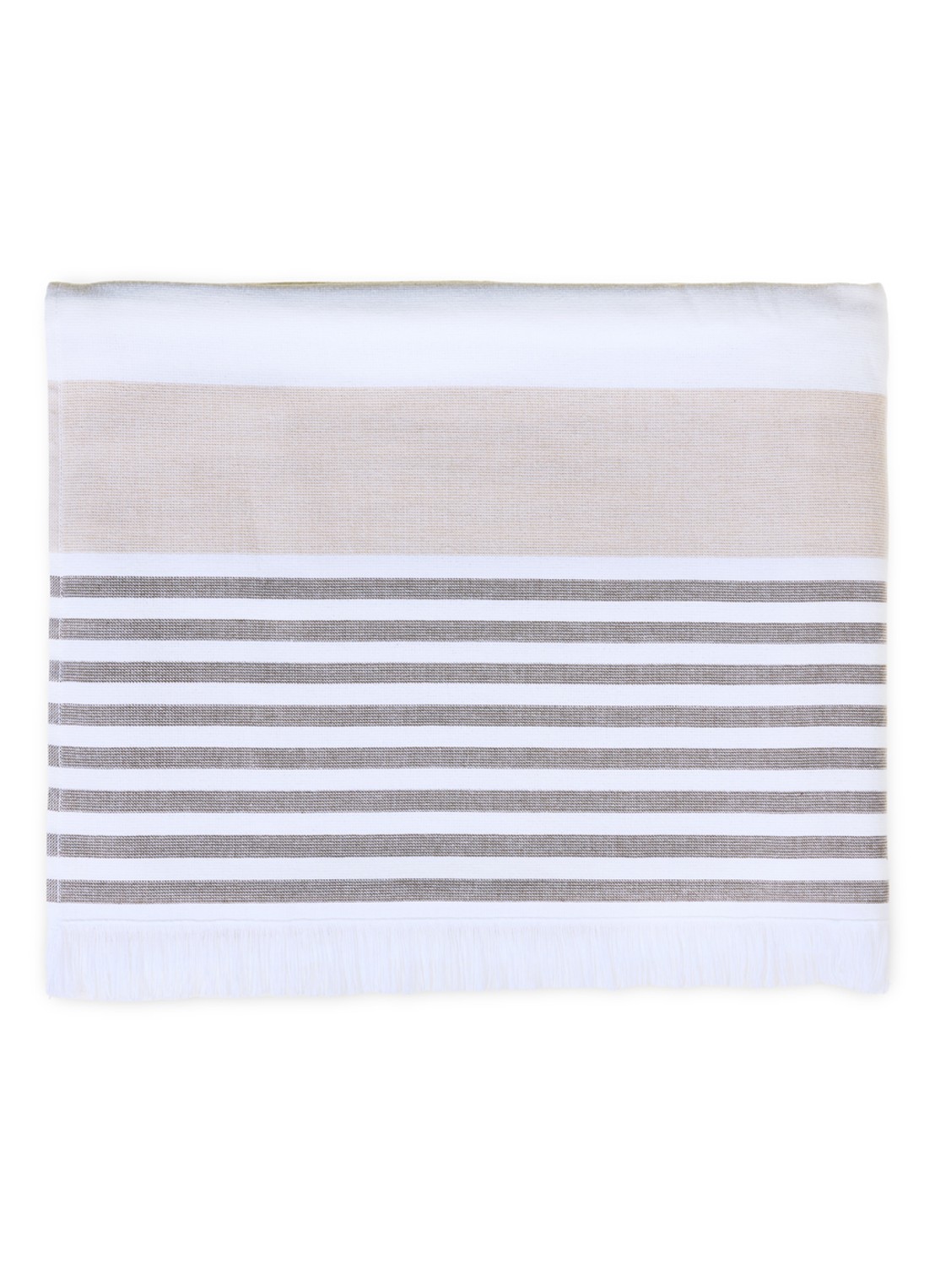 Vandyck Amalfi strandlaken - 90 x 180 cm - voorkant beige