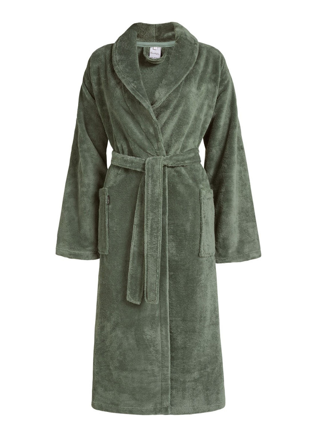 Vandyck Beaumont badjas van katoen - unisex - voorkant groen