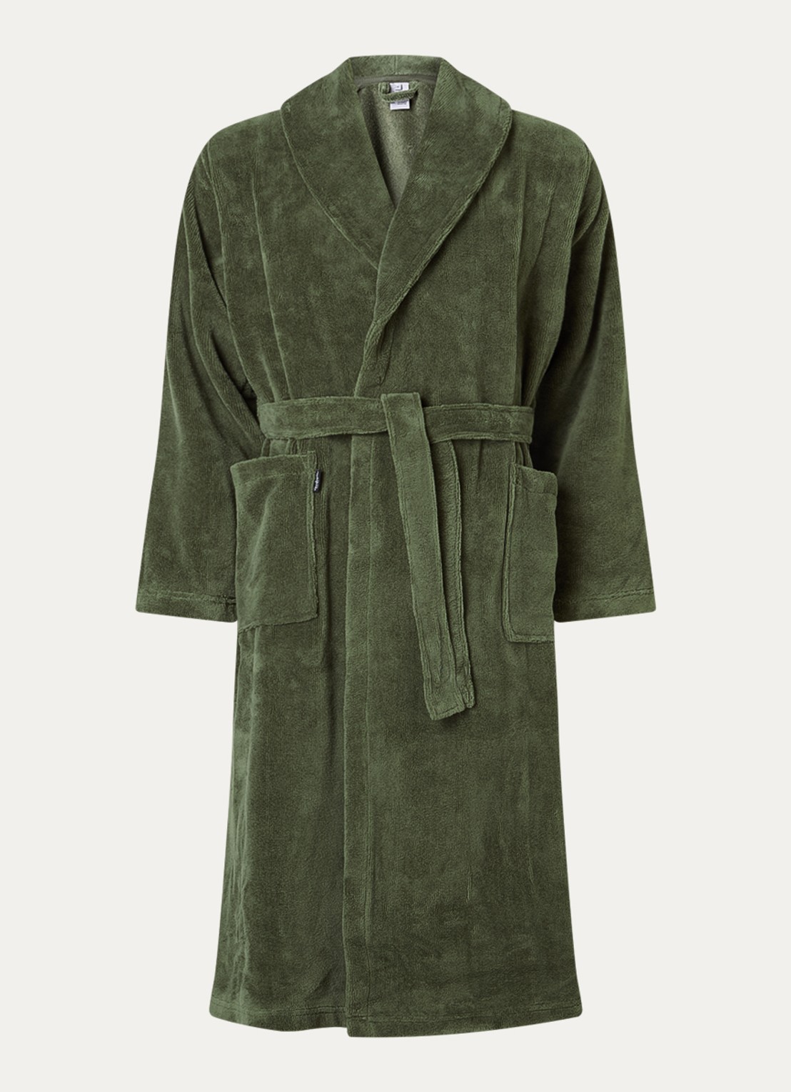 Vandyck Beaumont badjas van katoen - unisex - voorkant 3 groen
