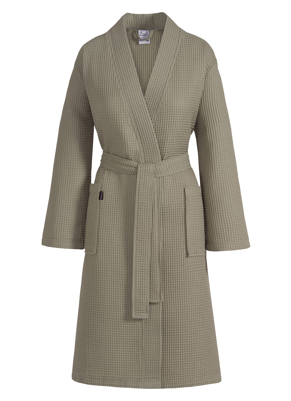 Vandyck Biarritz badjas van katoen - unisex - voorkant groen