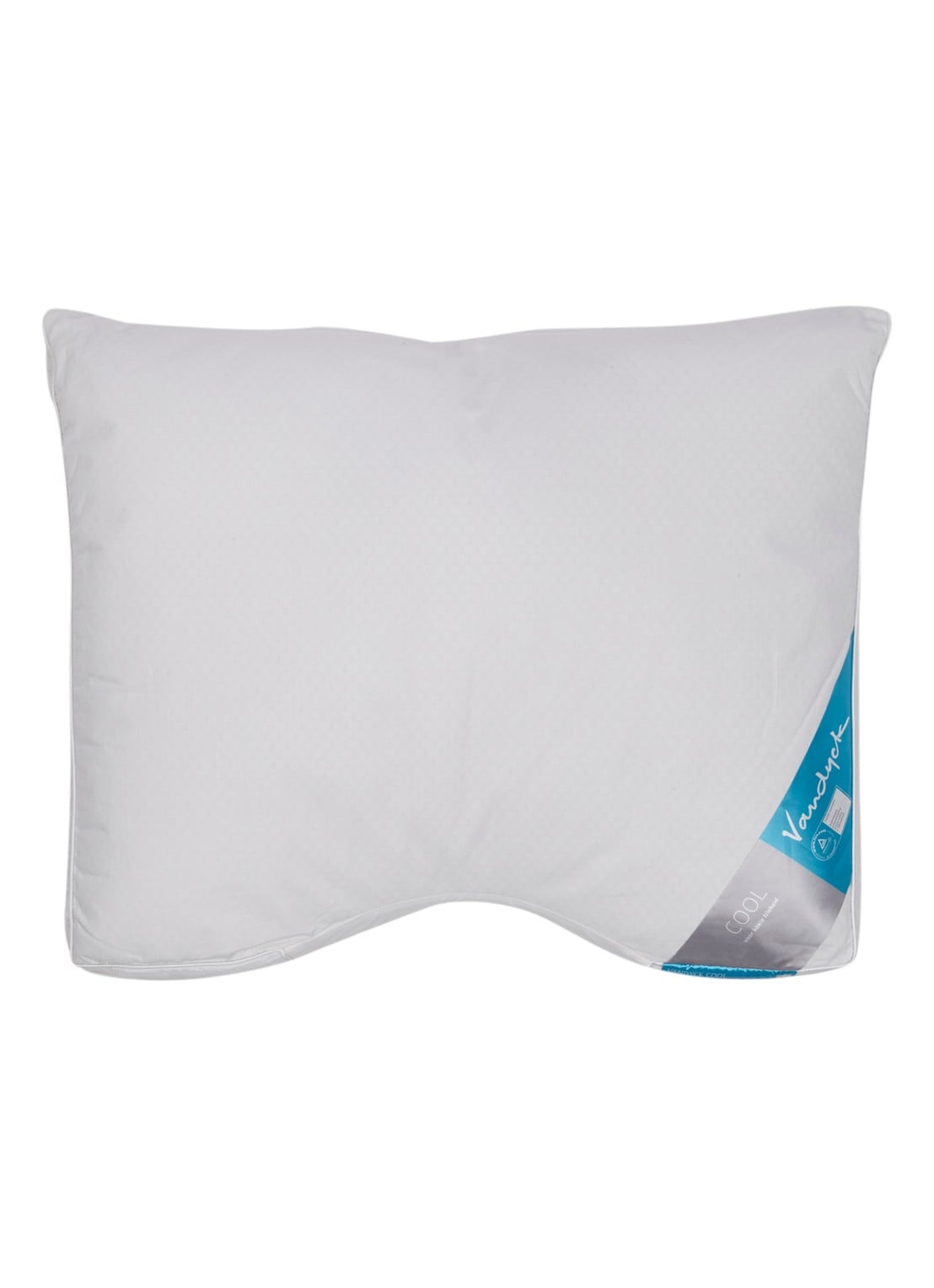 Vandyck Cool stevig hoofdkussen 60 x 70 cm - voorkant wit