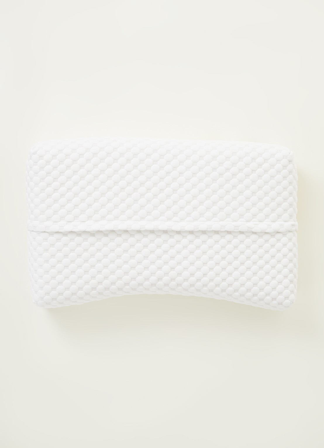 Vandyck Ergonomic 10 medium hoofdkussen met vulling van 60x 40 cm - voorkant 2 wit