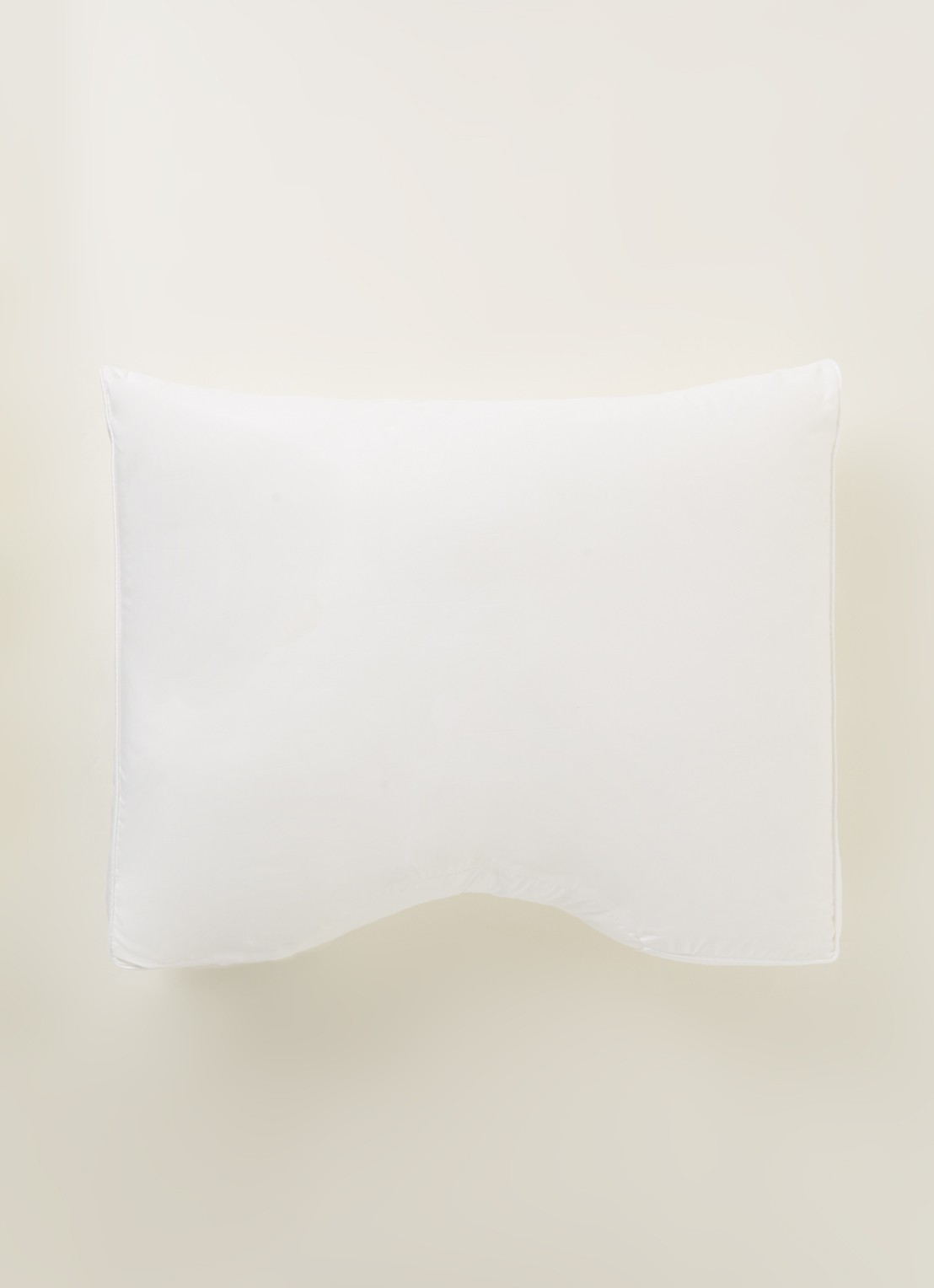 Vandyck Feel Good medium hoofdkussen met vulling van polyester 60 x70 cm - voorkant 2 wit