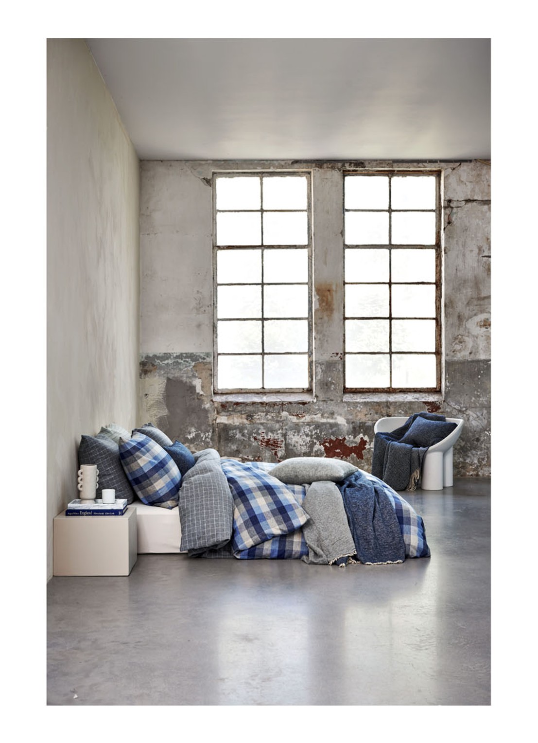 Vandyck Flanel Skagen dekbedovertrekset - inclusief kussenslopen - voorkant 6 donkerblauw