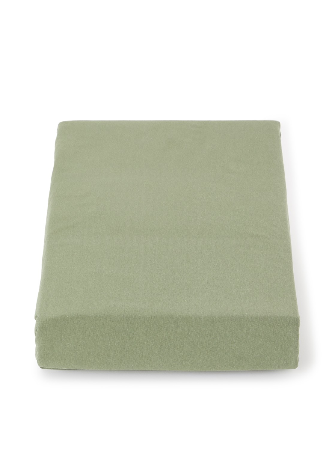 Vandyck Jersey Supreme hoeslaken van katoenjersey, hoekhoogte 30 cm - voorkant olijfgroen