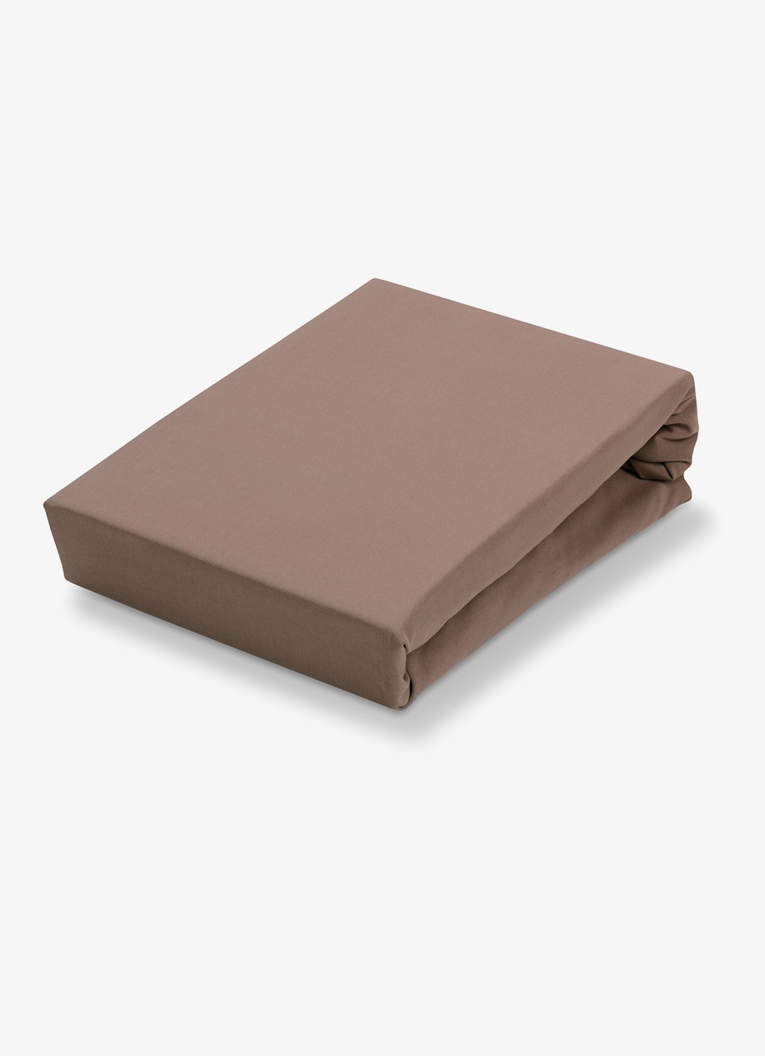 Vandyck Jersey Supreme hoeslaken van katoenjersey, hoekhoogte 30 cm - voorkant bruin